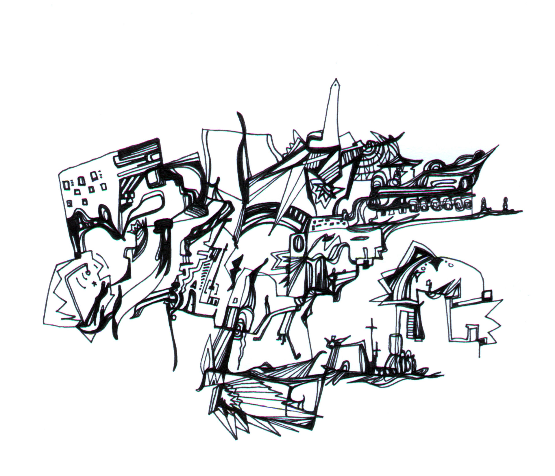 "Bs. As. entre las 3 y las 5 am". Medida: 15 x 21 cm.