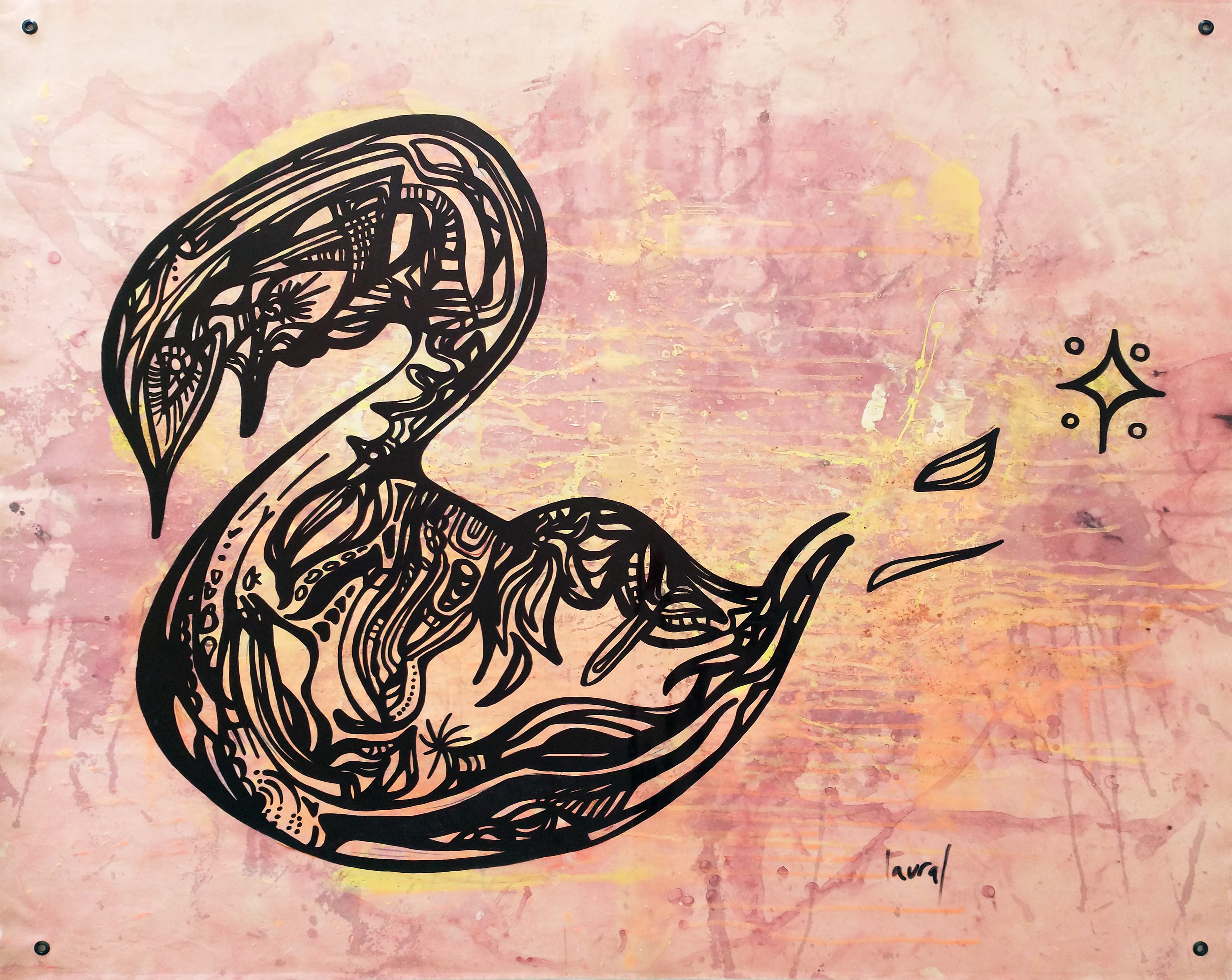 "Cisne". Medidas: 1, 22 m x 1 m.