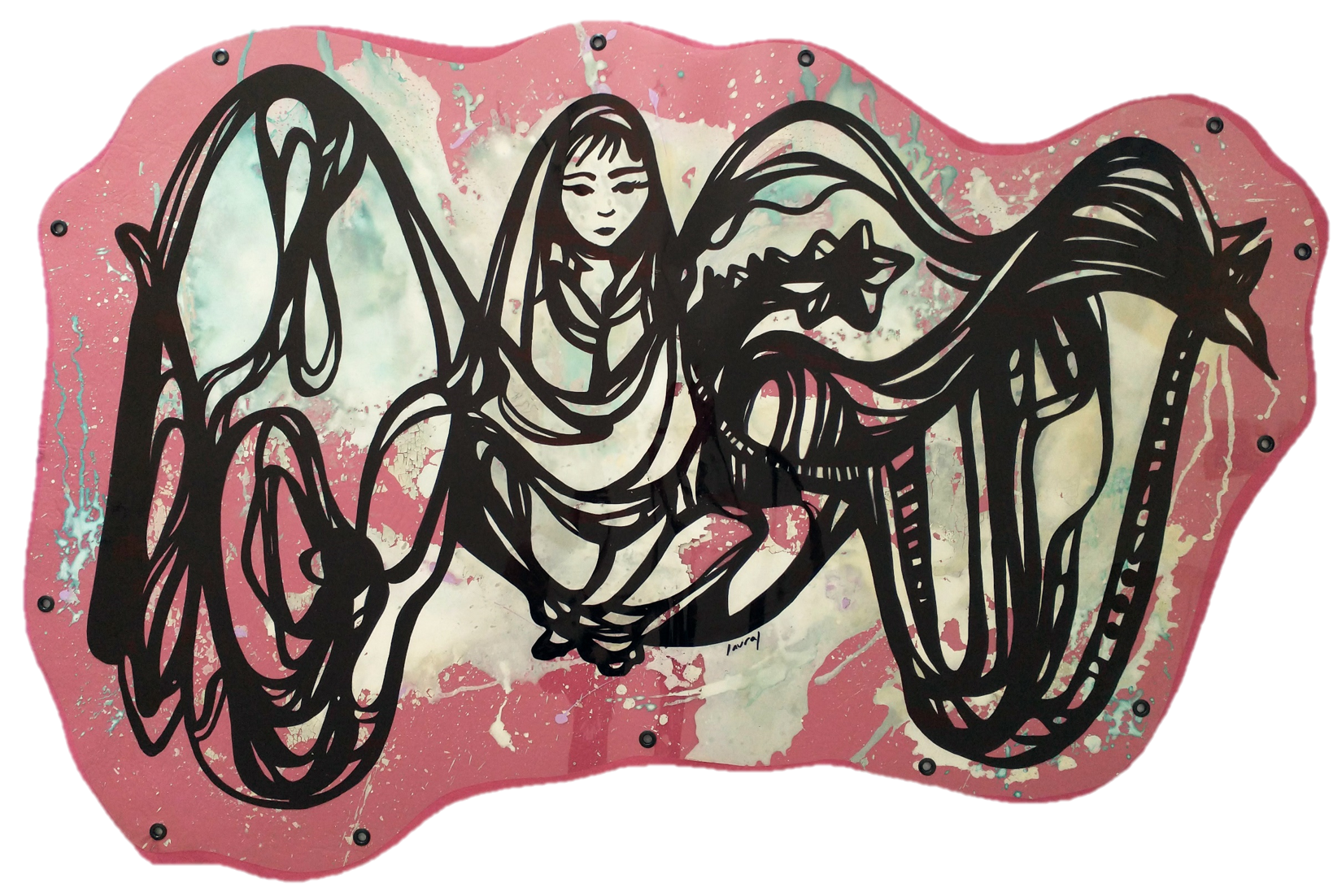 "Meditación". Medidas: 1, 20 m x 90 cm.