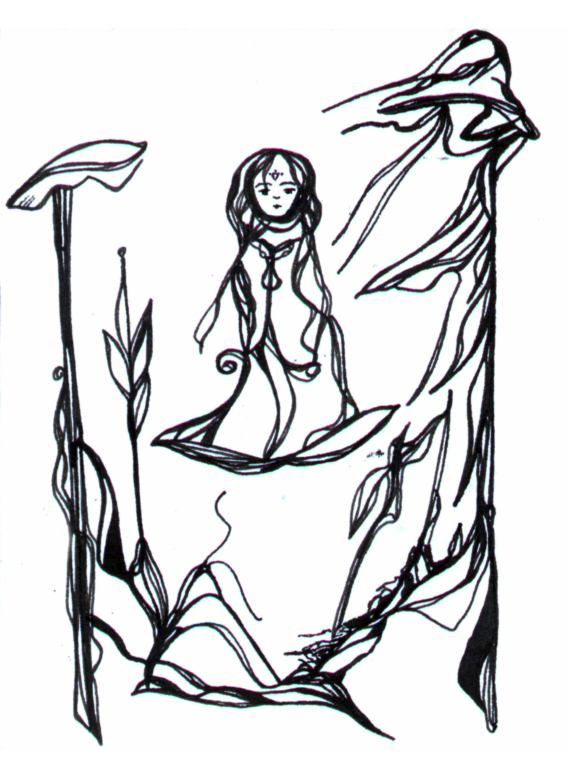"Energía femenina". Medida: 9 x 13 cm.