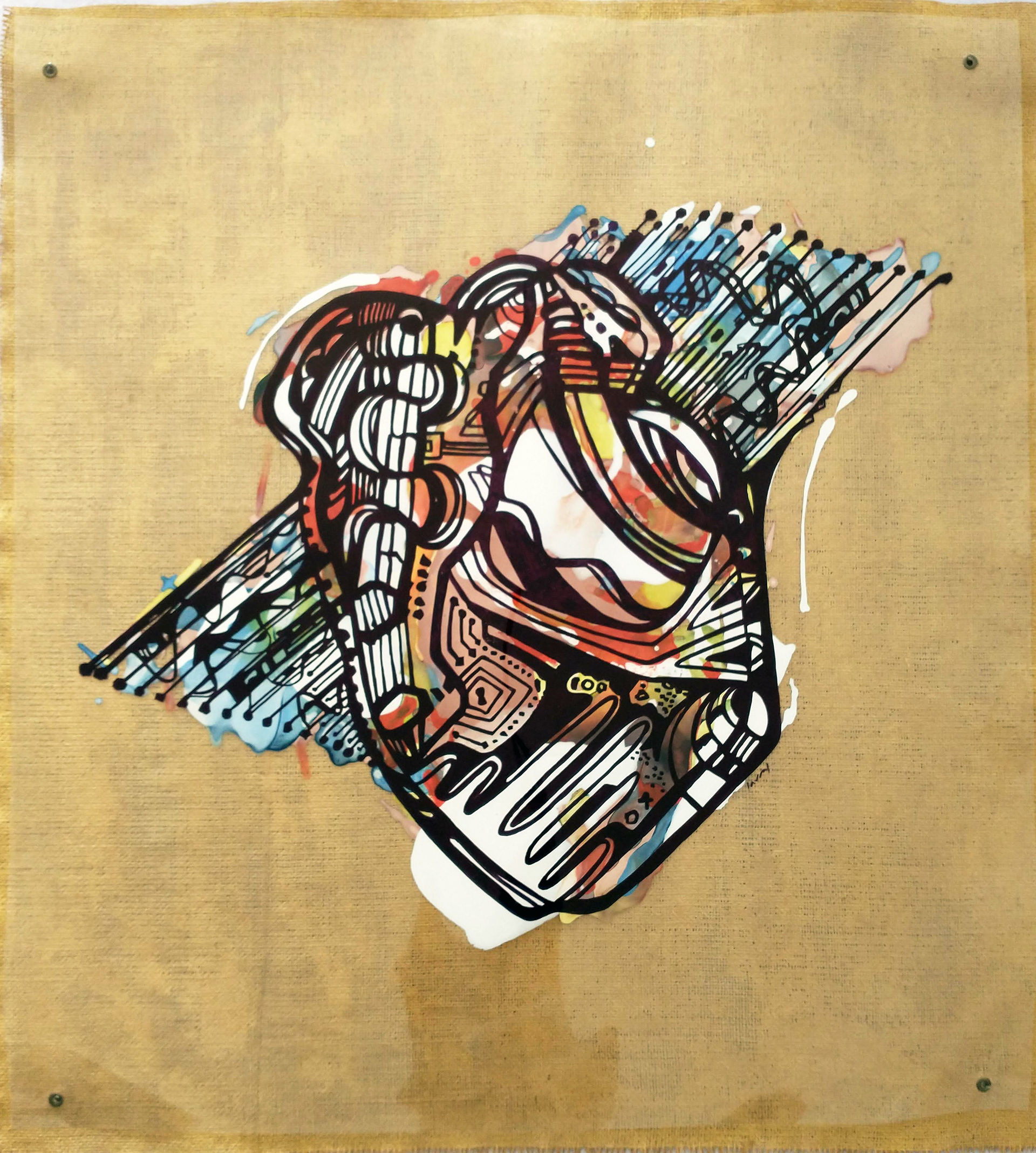 "Corazón". Medidas: 92 cm x 68 cm.