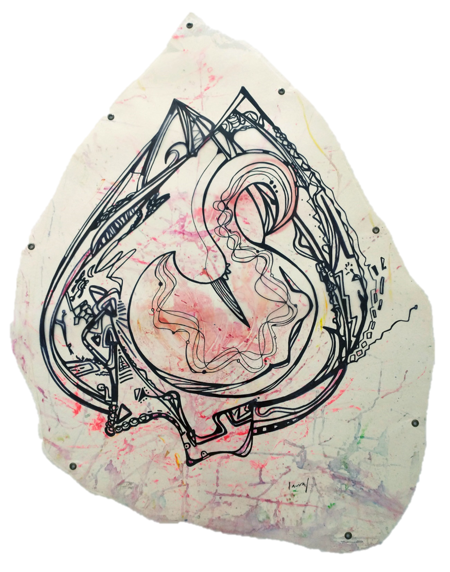 "El artista y su libertad". Medida: 90 cm x 1, 10 m.