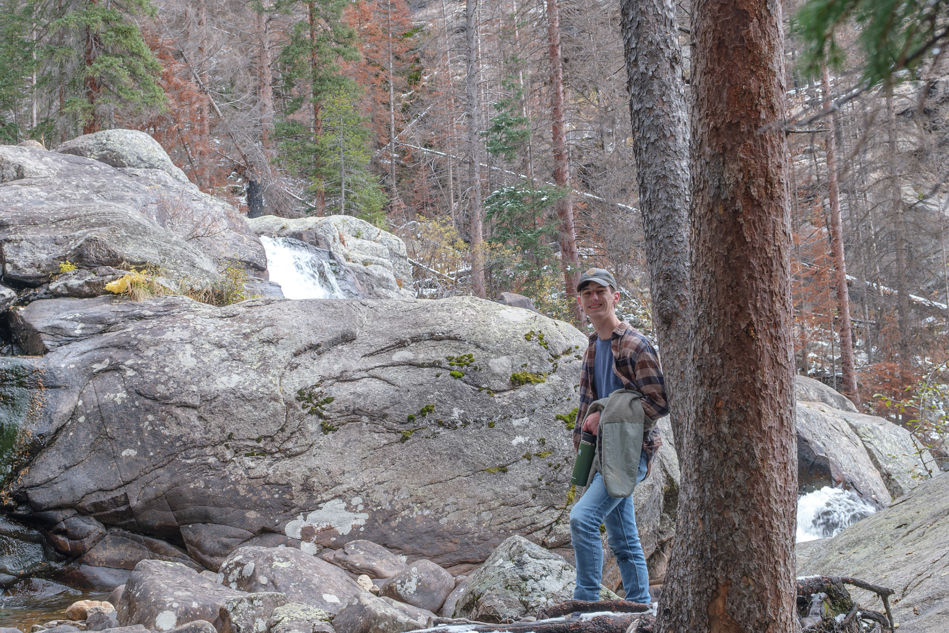Cascade Falls on the North Inlet Trail. About 200 ft from a bear cave!