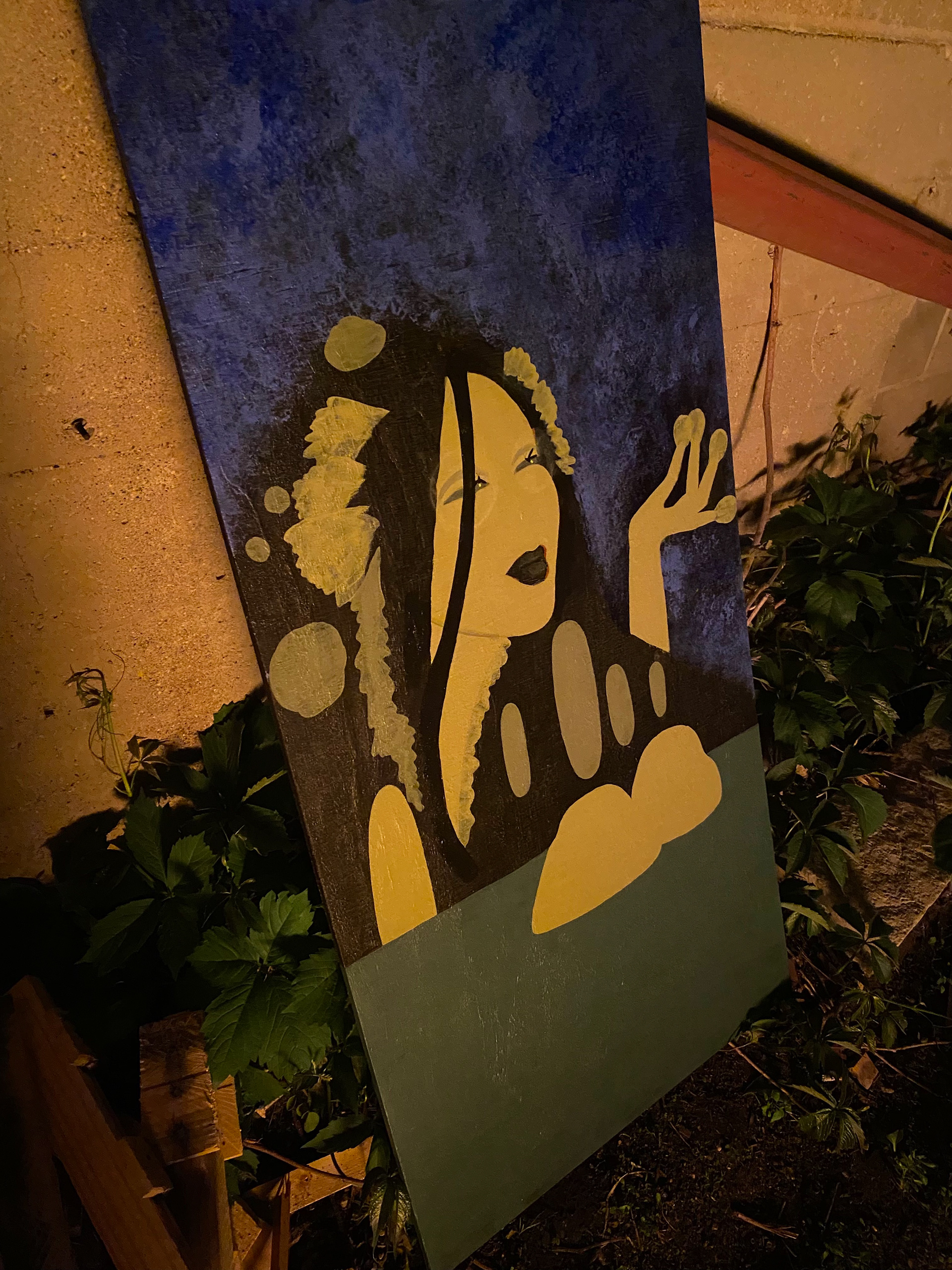 Creature of the night with firefly eyes