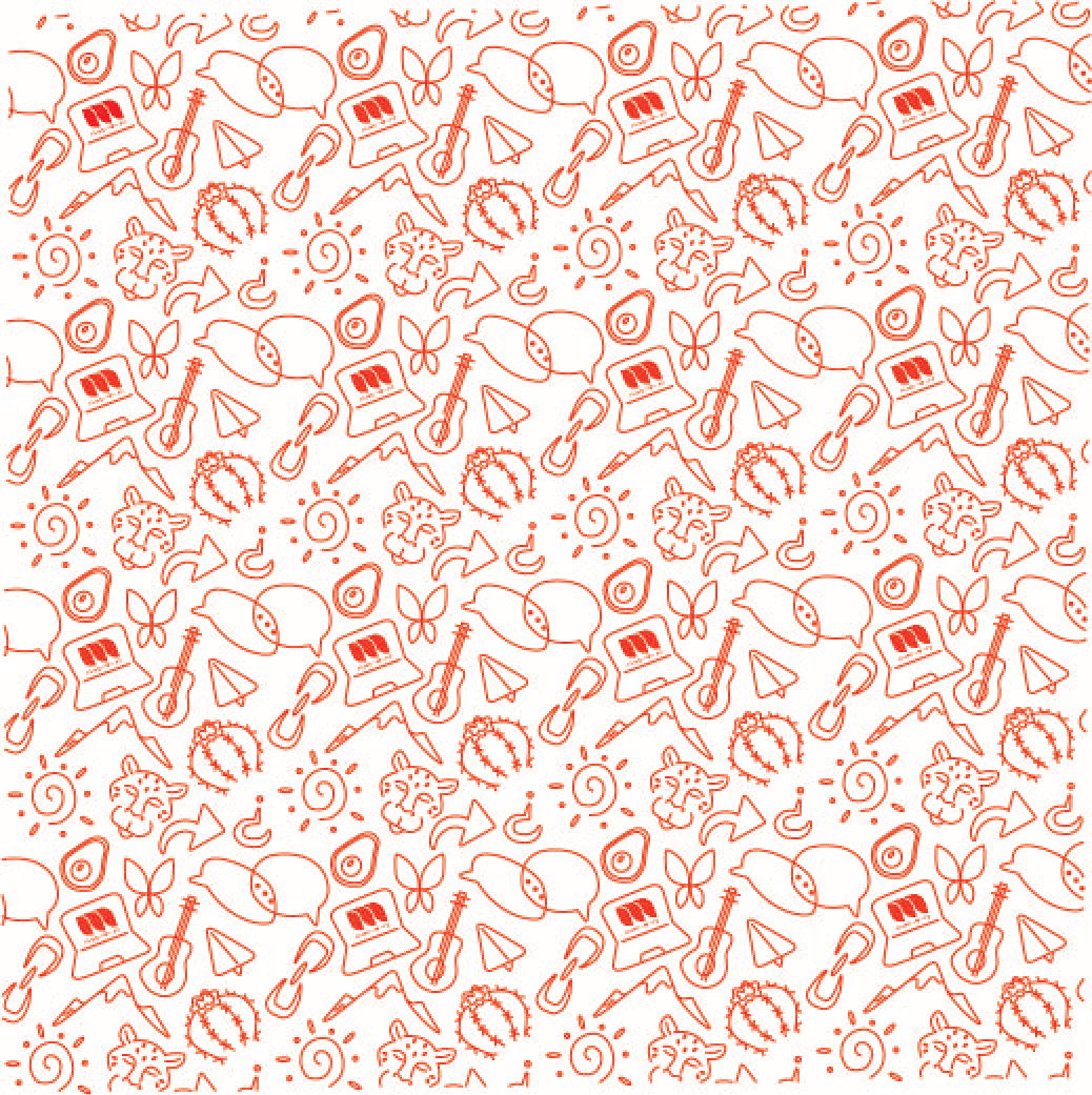 Pattern In White and Red