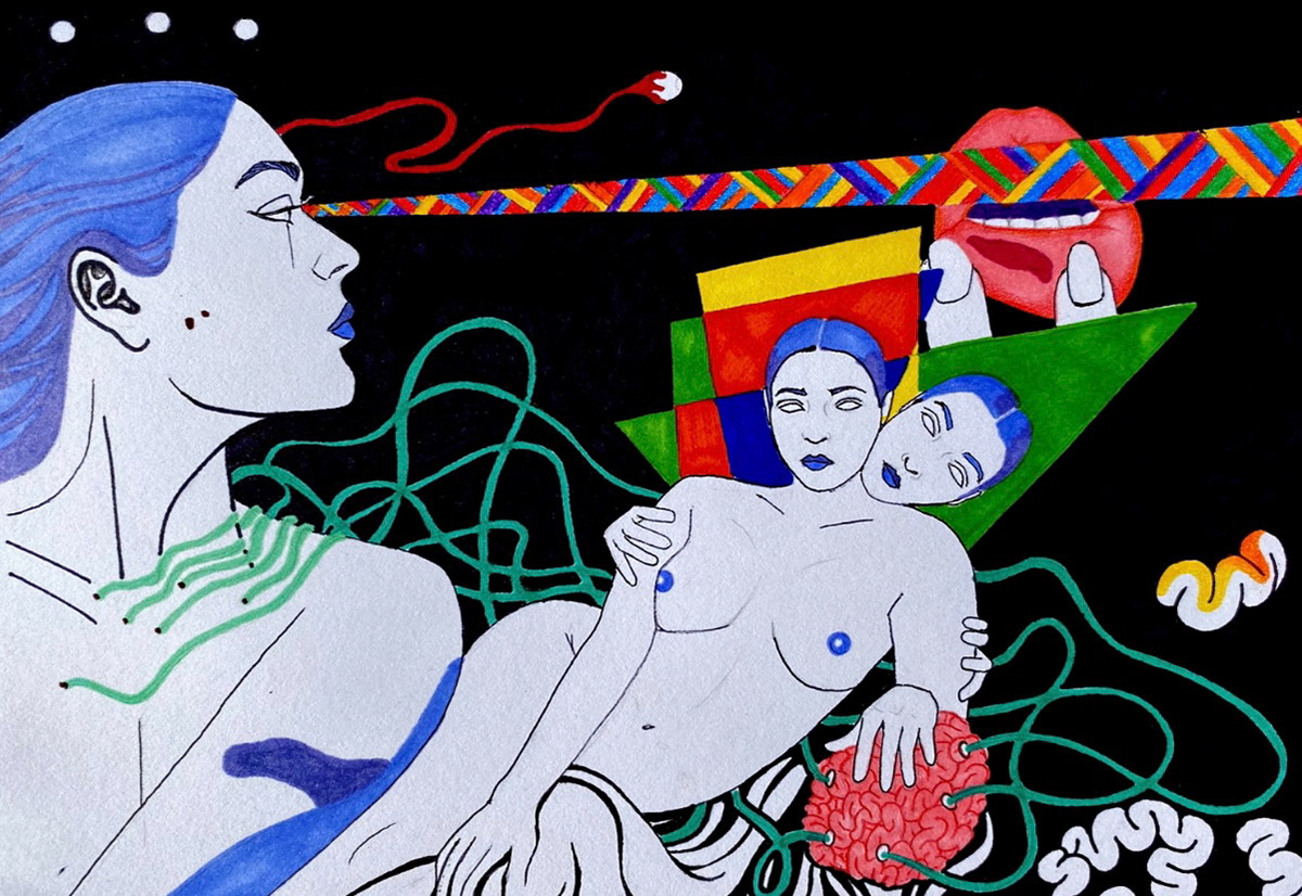 "Sacred Disease" Sharpie on Paper