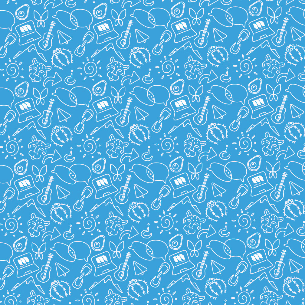 Pattern In Blue Thick Lines