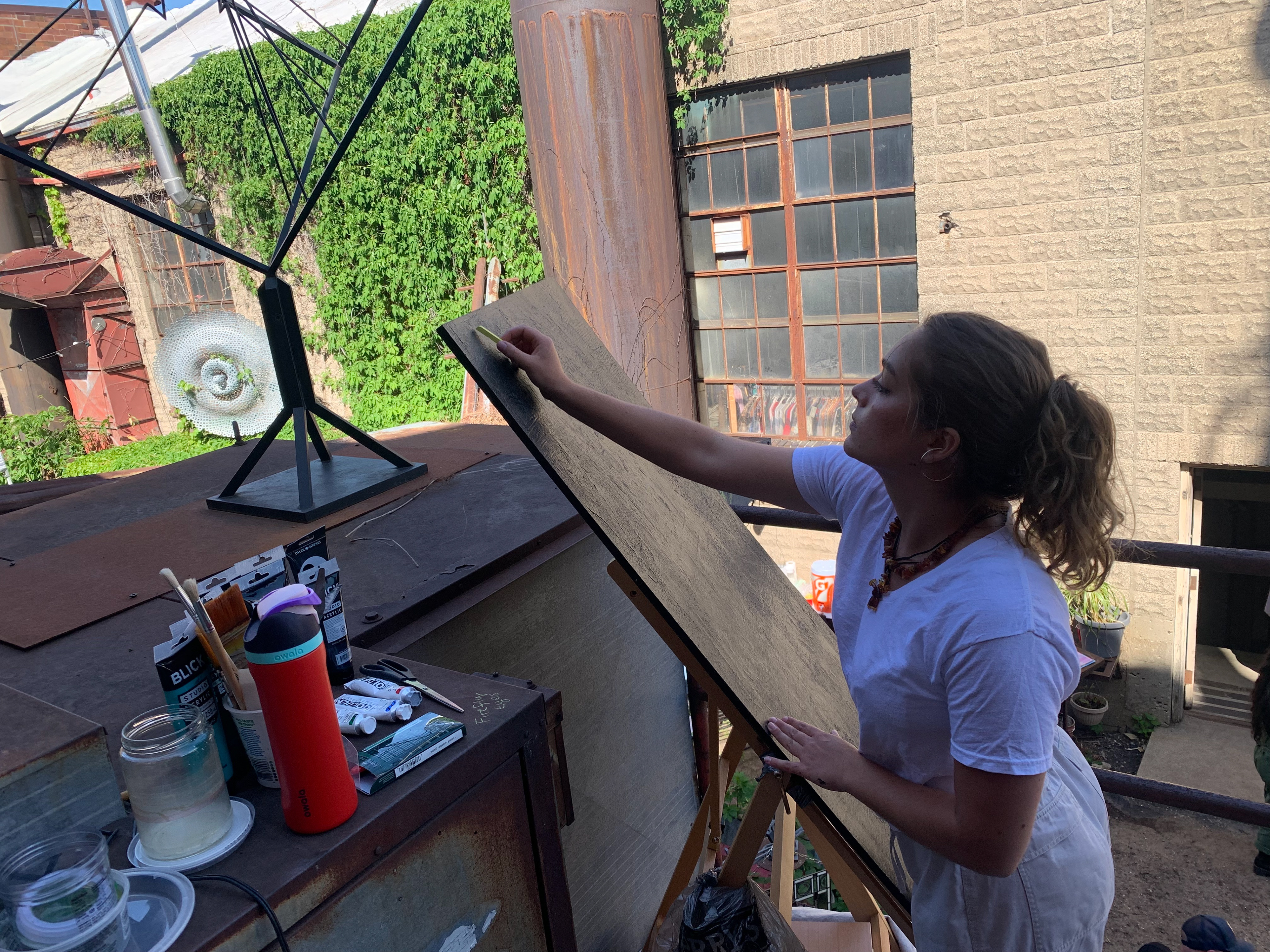 Beginning sketches on board