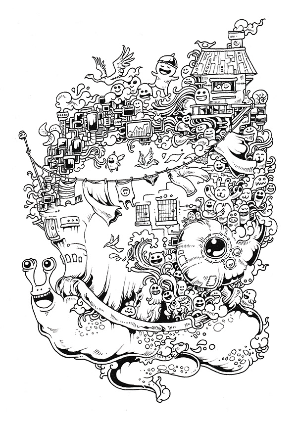  Doodle Invasion Zifflin's Coloring Book By Kerby