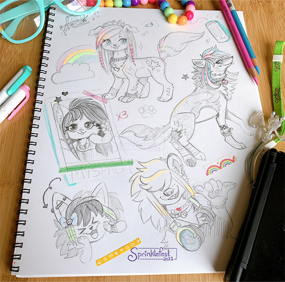 Sparkledog Sketchpage 2021