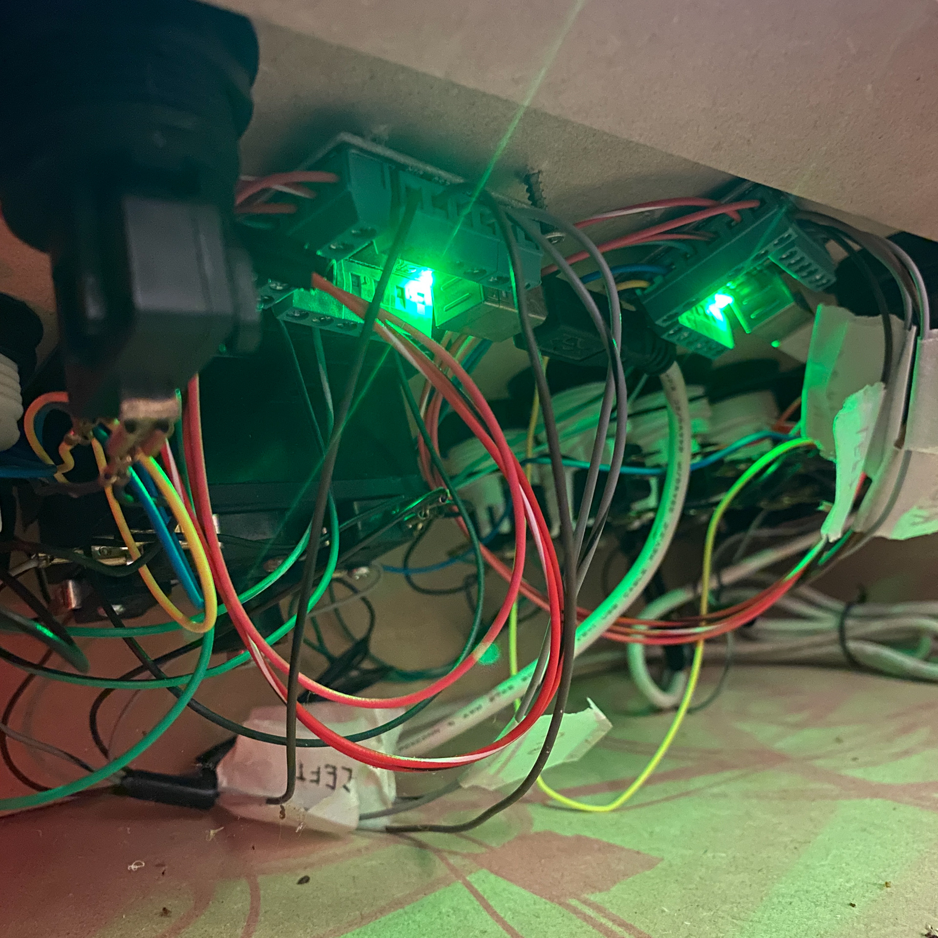 Closeup of  inside the Cabinet
