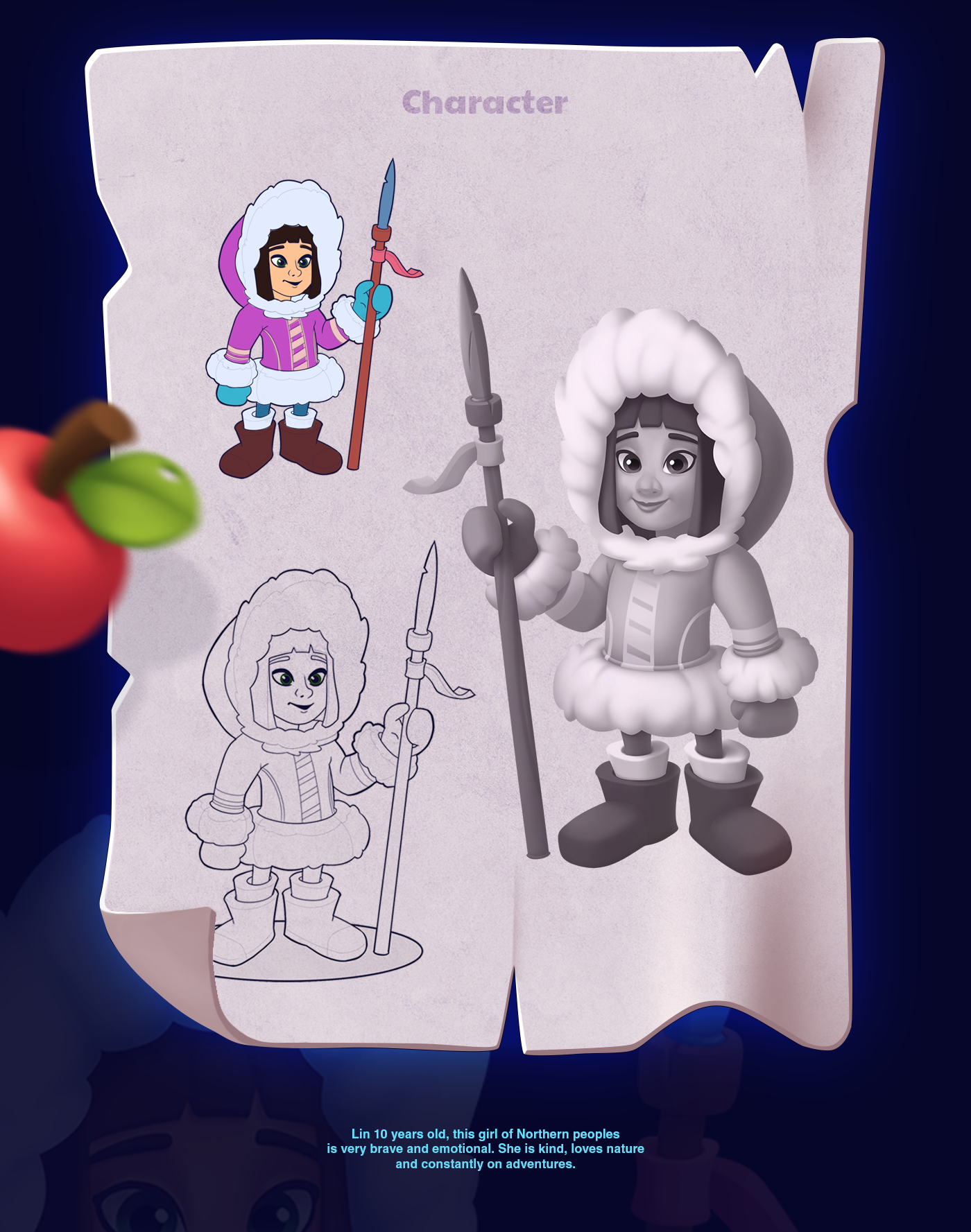 Sketch, color, bw render