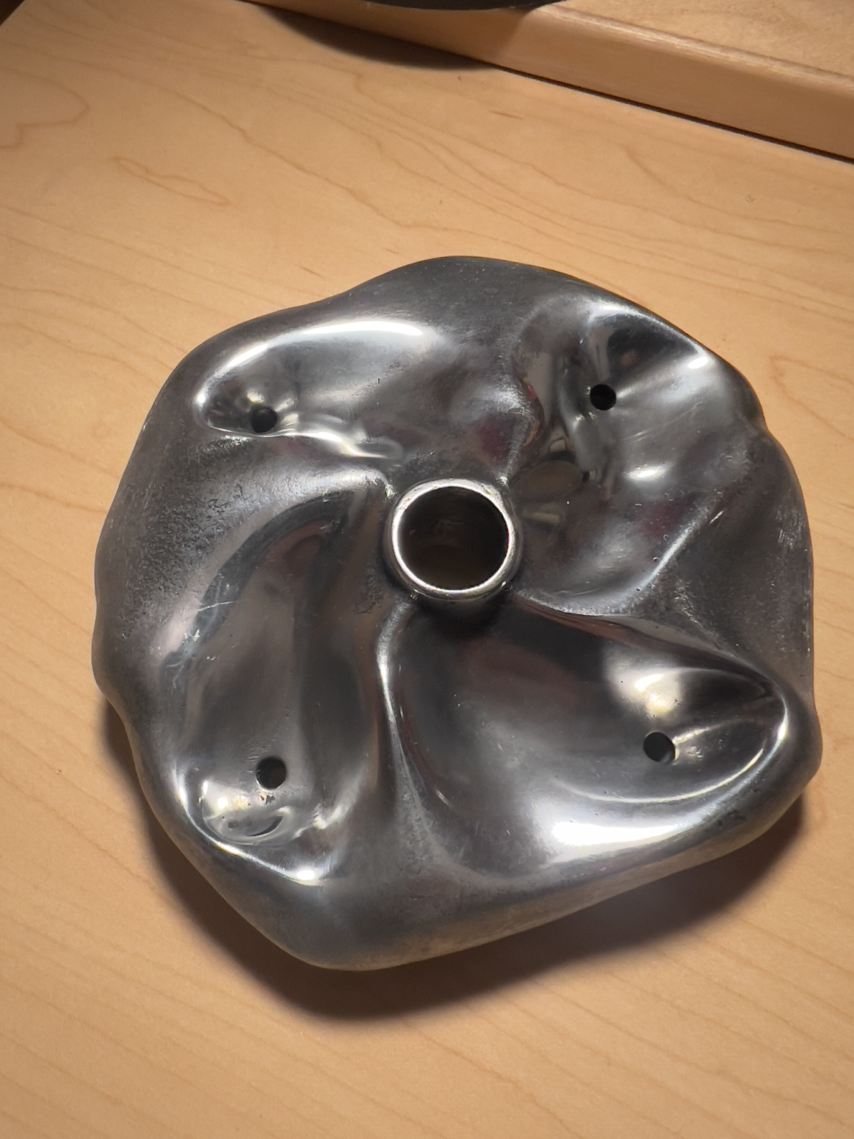 Top plate after sanding to 2000 grit and polishing.