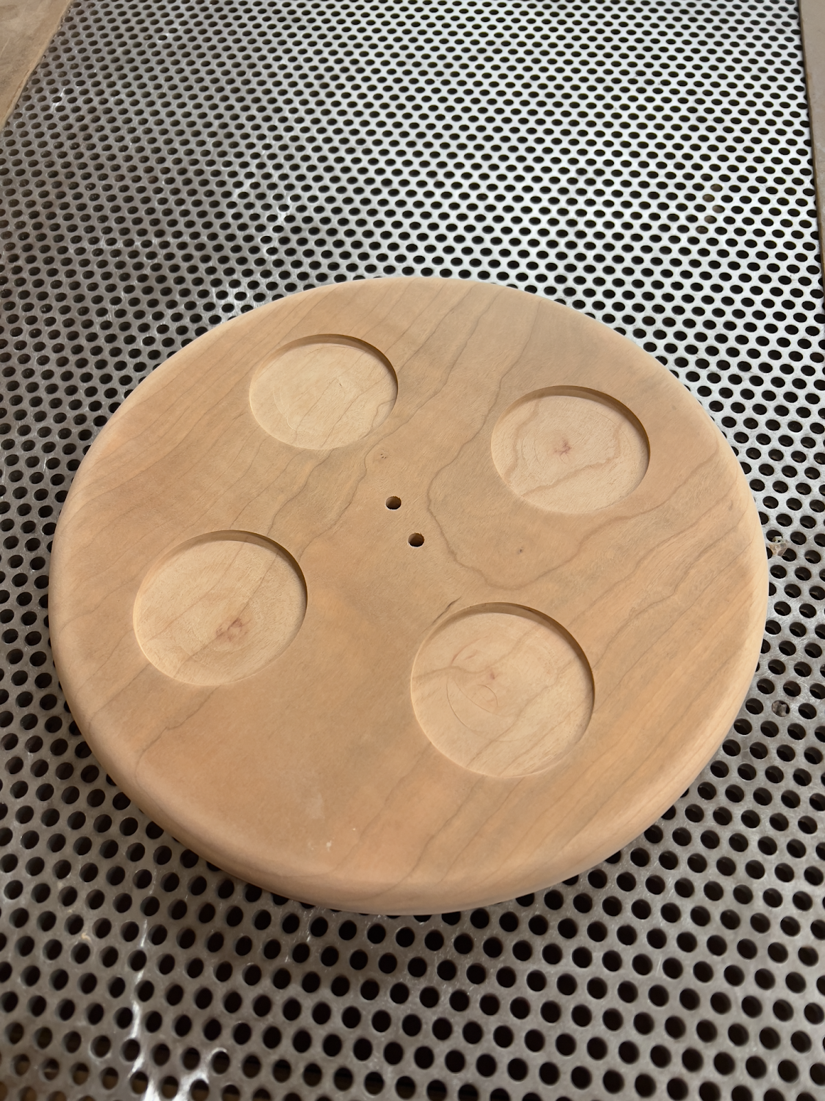 Wooden base after sanding to 320 grit.