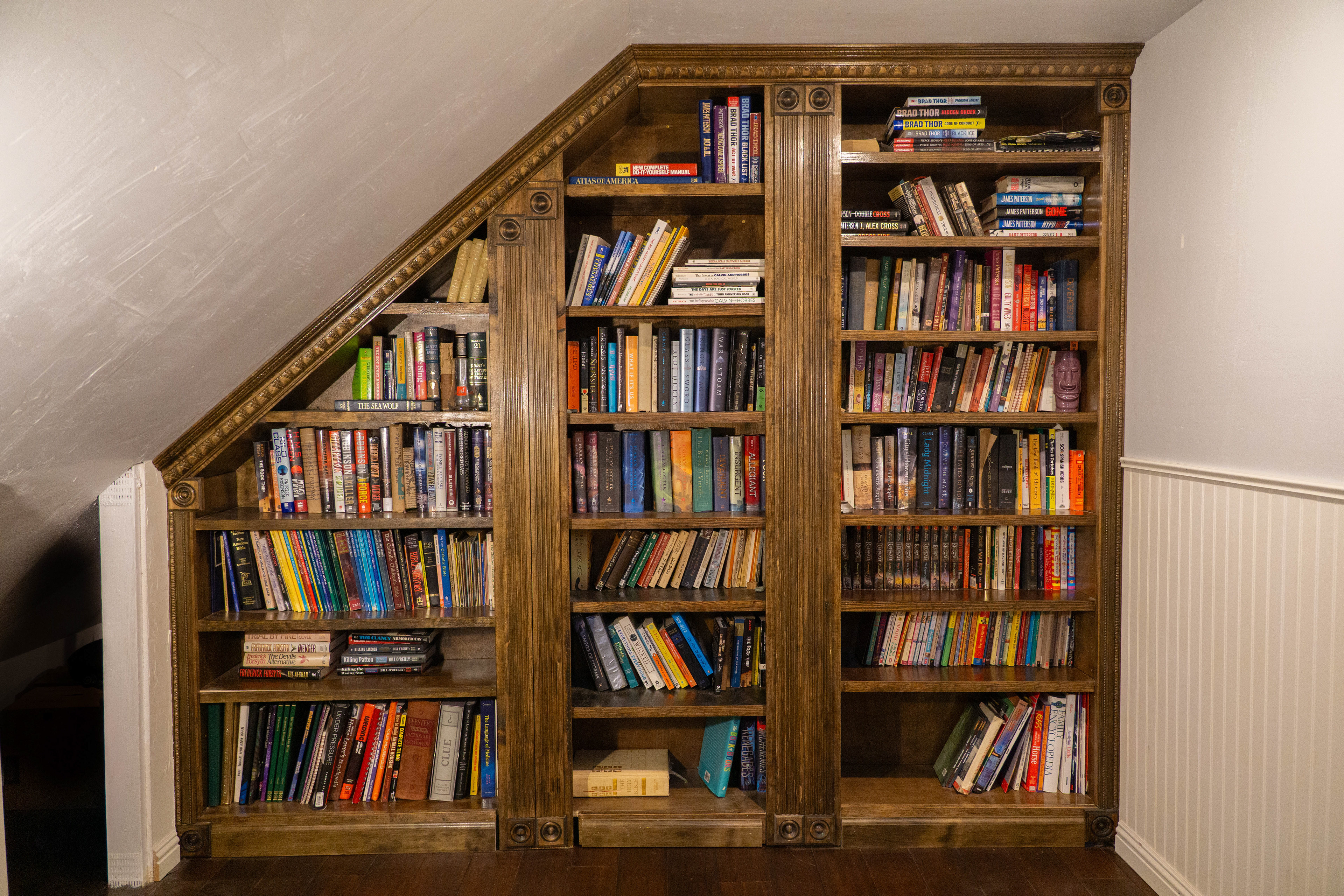 Bookshelf with door closed