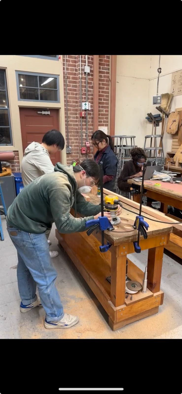 Plunge routing the glass holders.