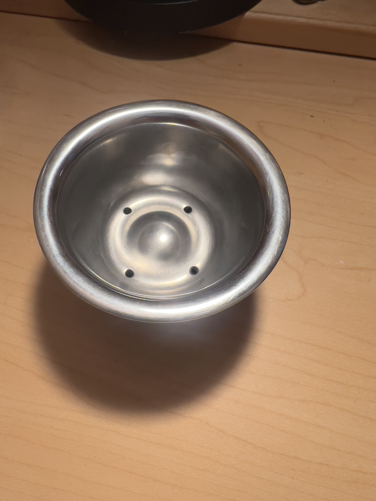 Finished top cup after sanding to 2000 grit and polishing.