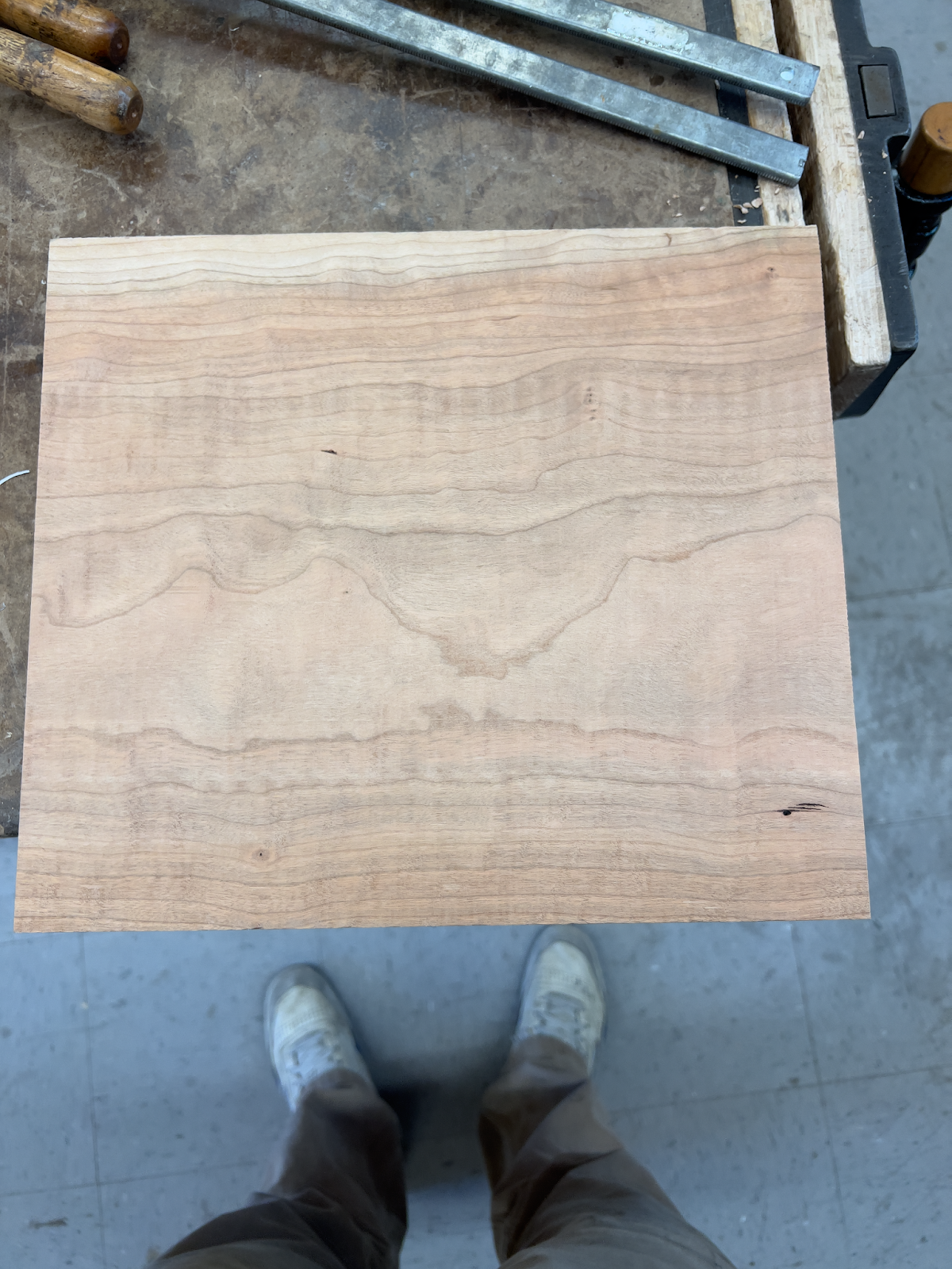 Started with a cherry board, 12" x 12" x 3/4"" 