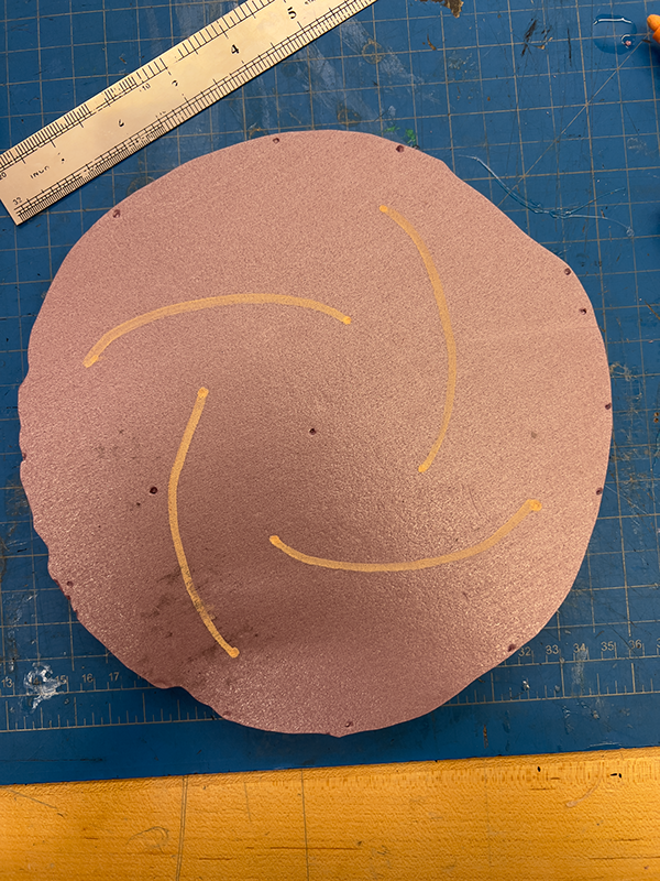 Channel cut-outs for prototype #3.