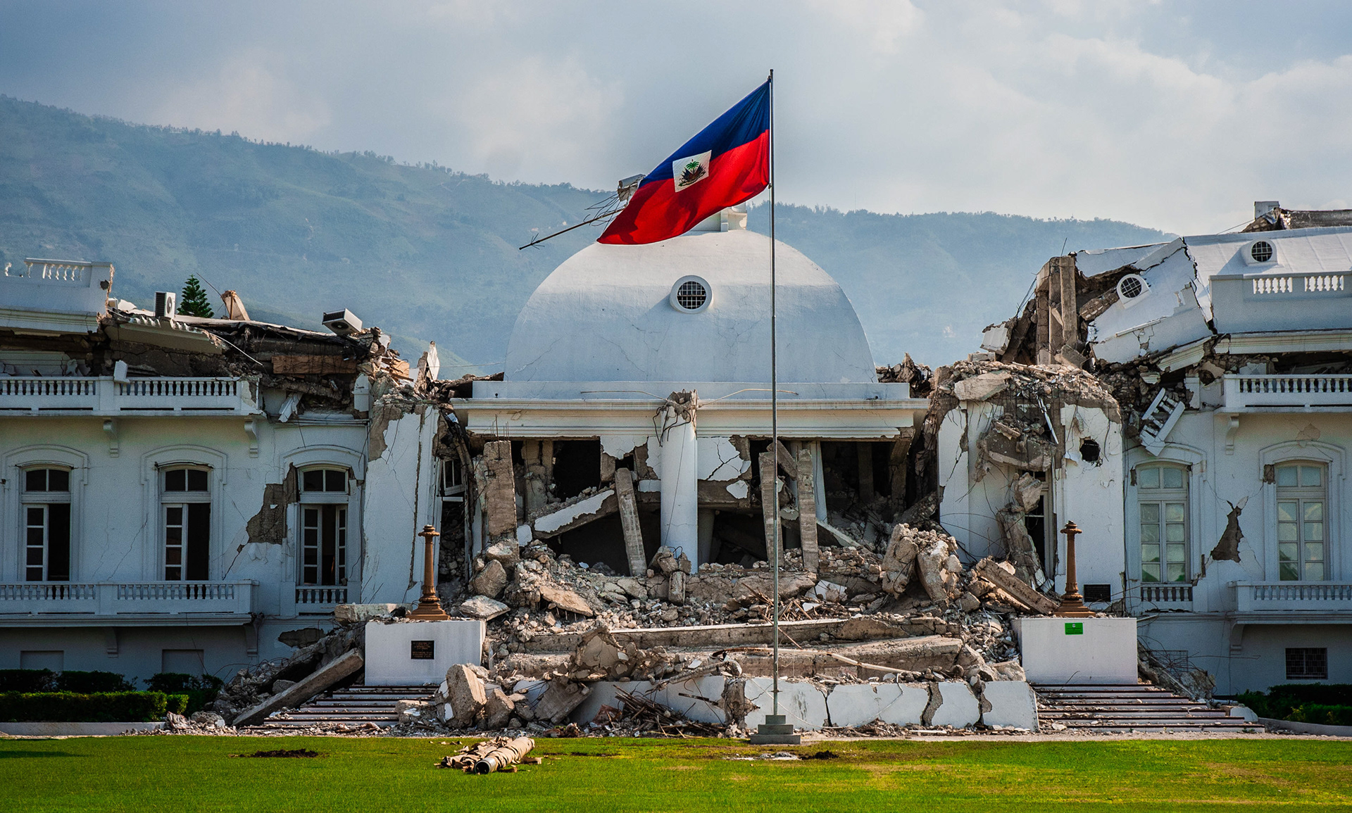 The Capital Building in Port-au-Prince, Haiti after the 2010 earthquake.