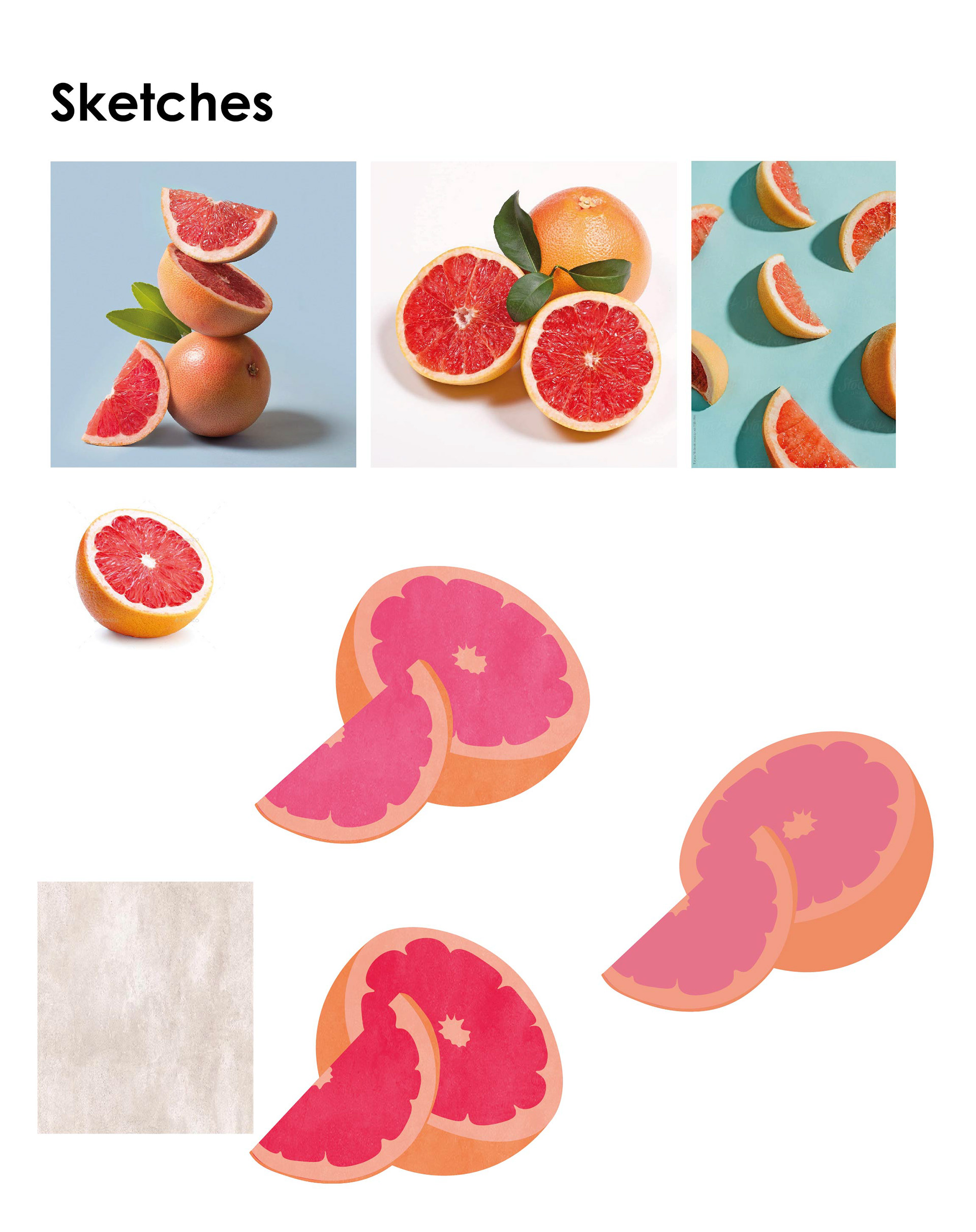 Grapefruit illustrations