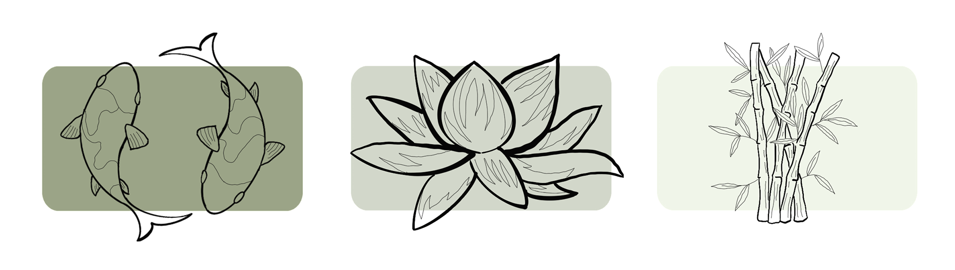 Chinese symbols that are incorporated into artworks