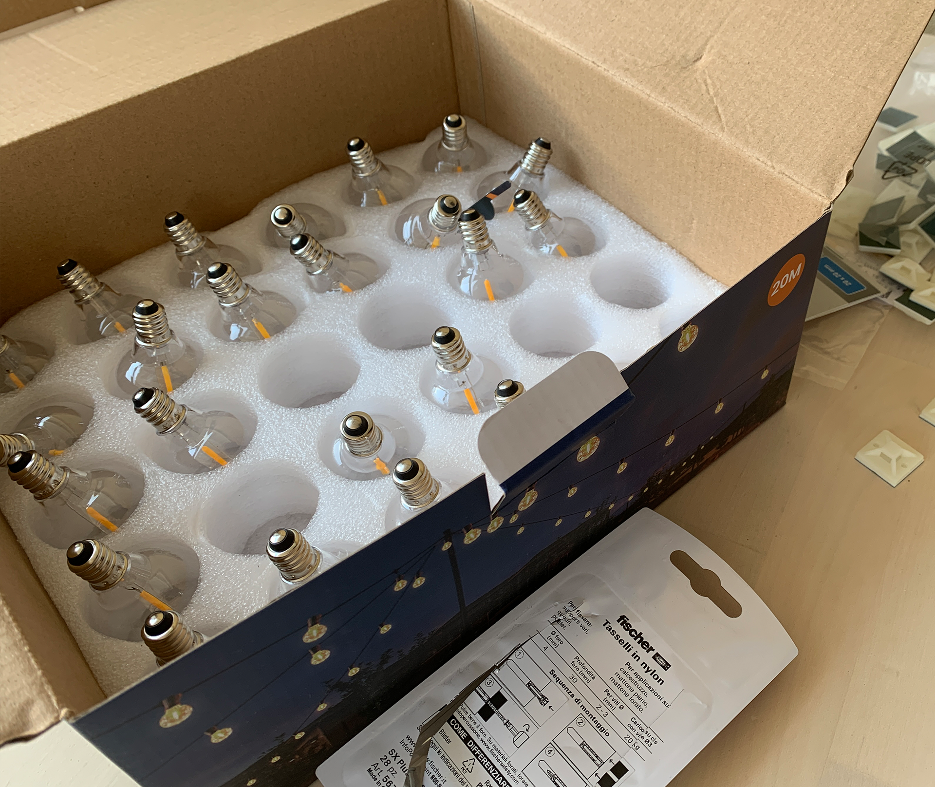 light bulbs before fitting