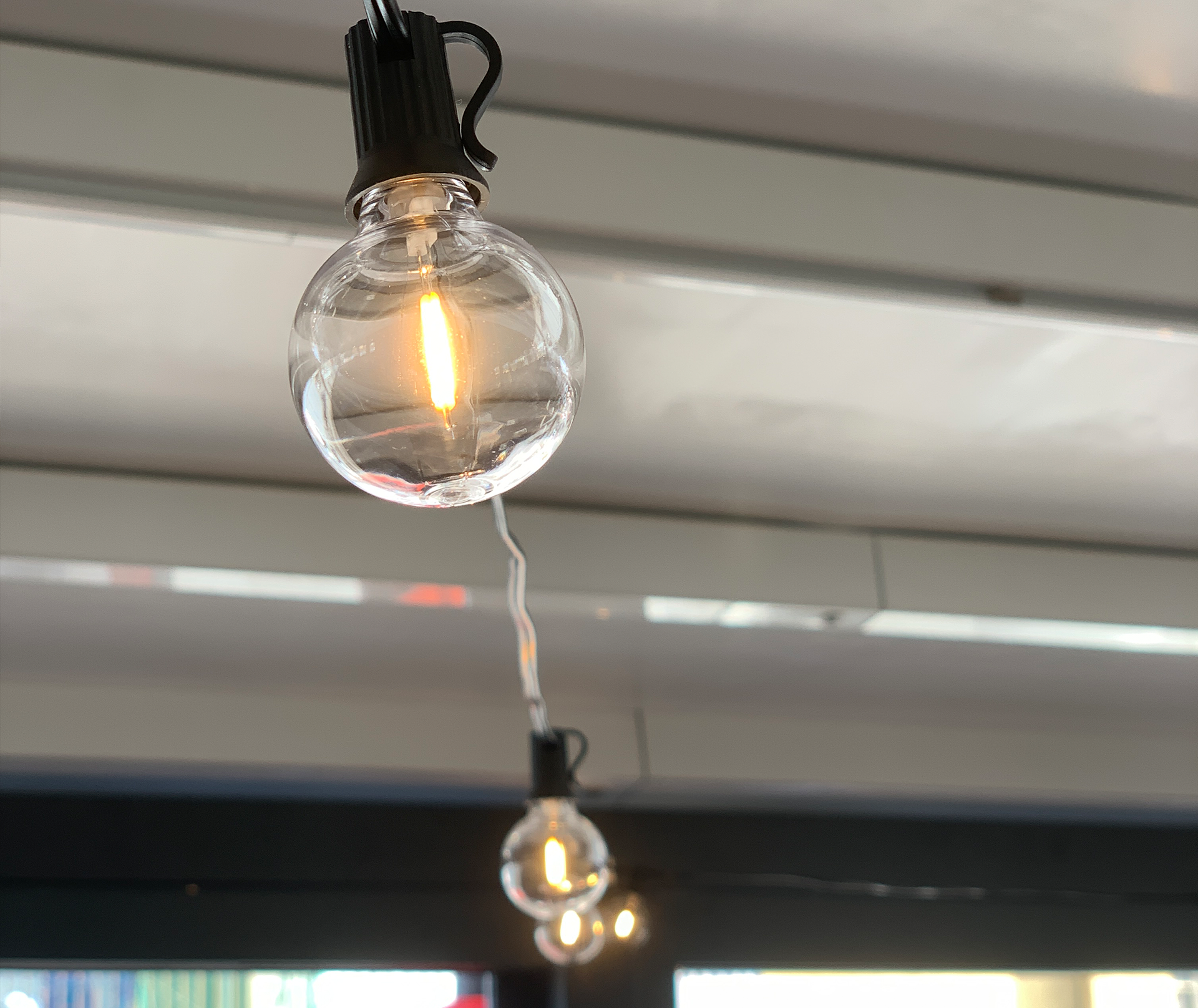 light is to weak for the big terrace space