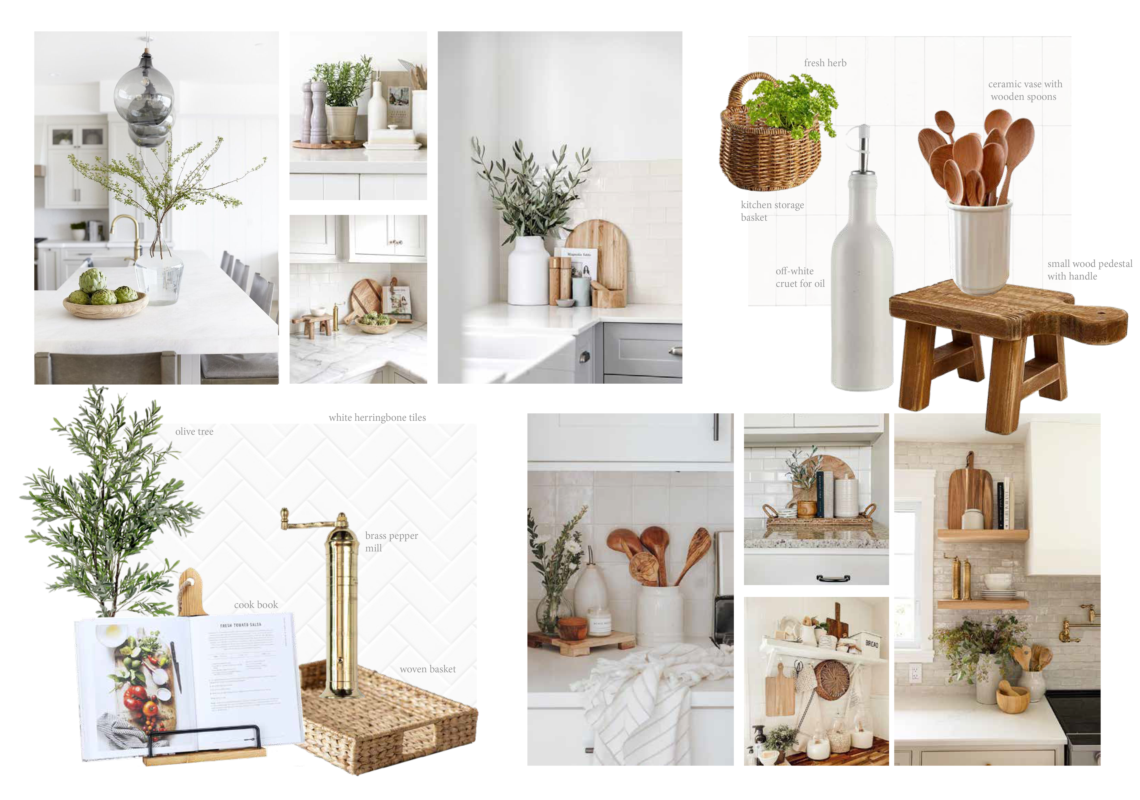 kitchen vignettes' inspirations and collages