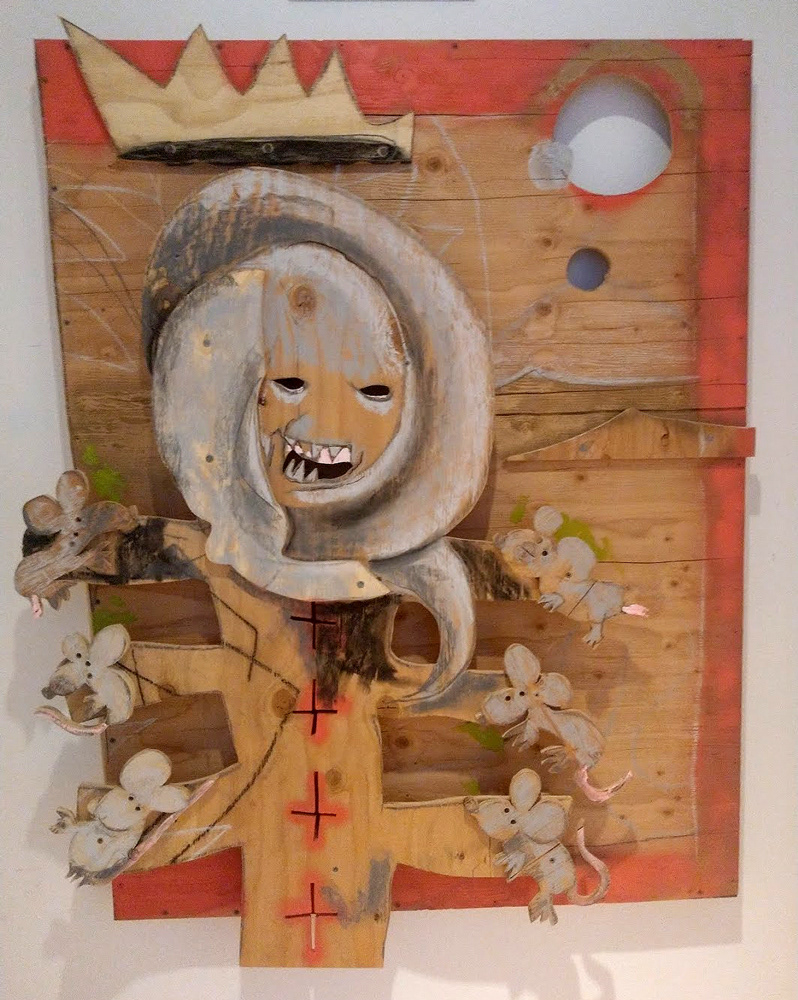 "Bib Fortuna Mezzaluna" 2020, oil and charcoal on plywood, 52 x 40 inches