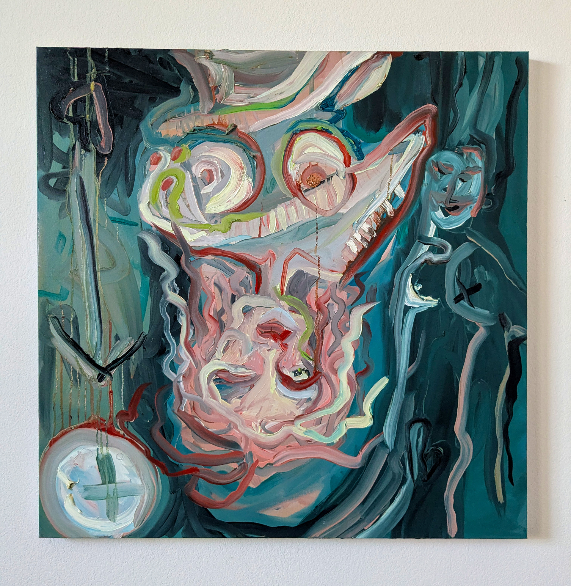 "Reluctant Forgiveness", Aaron Sheppard, oil on canvas, 36 x 36 inches