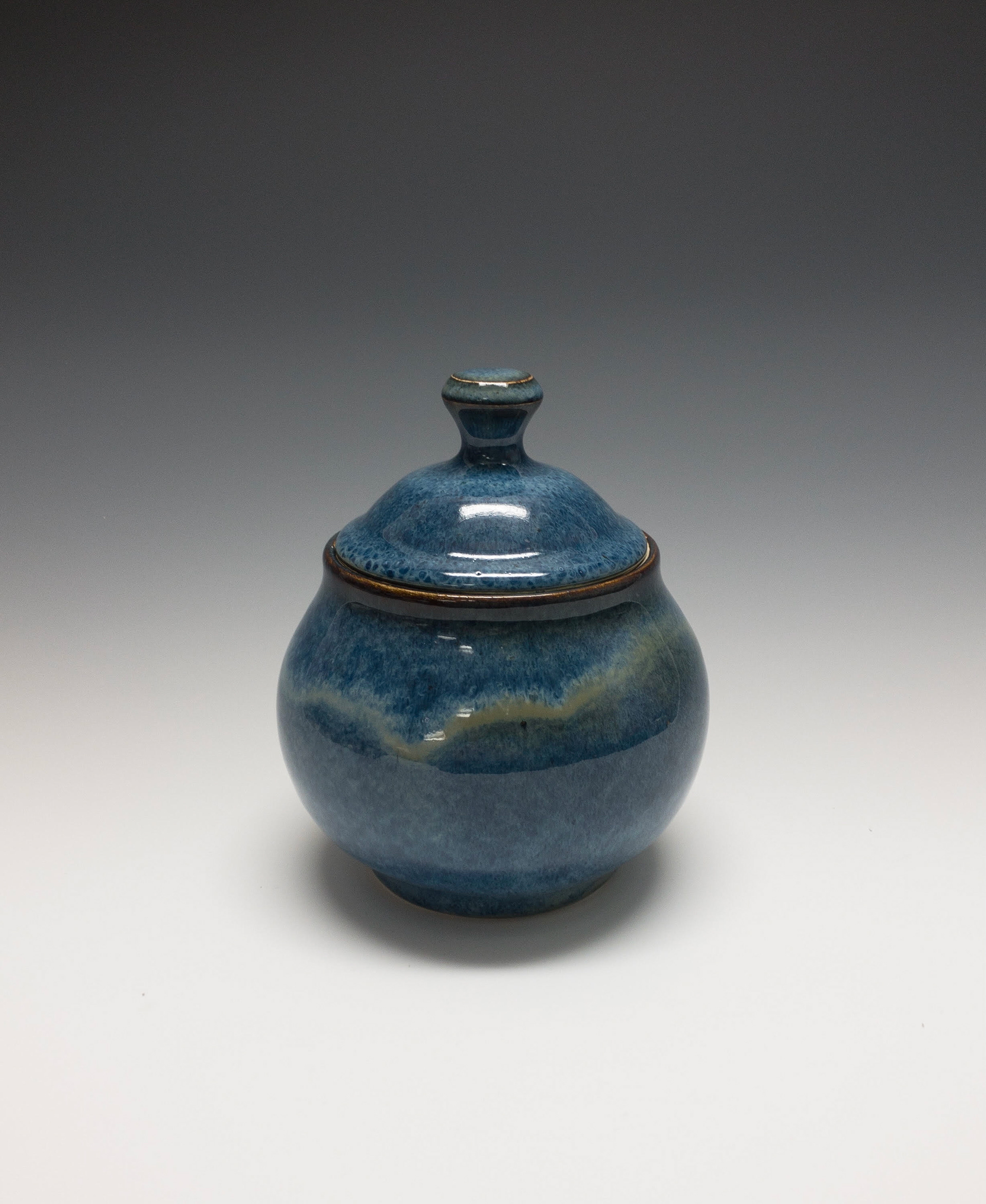 Cone 10 Blue Jar