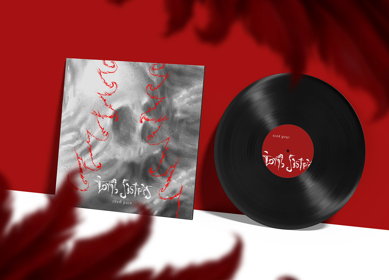 Chest Pain vinyl mockup