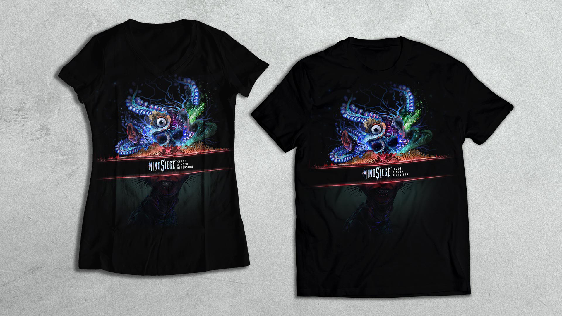 Mindsiege chaos minded dimension tshirts