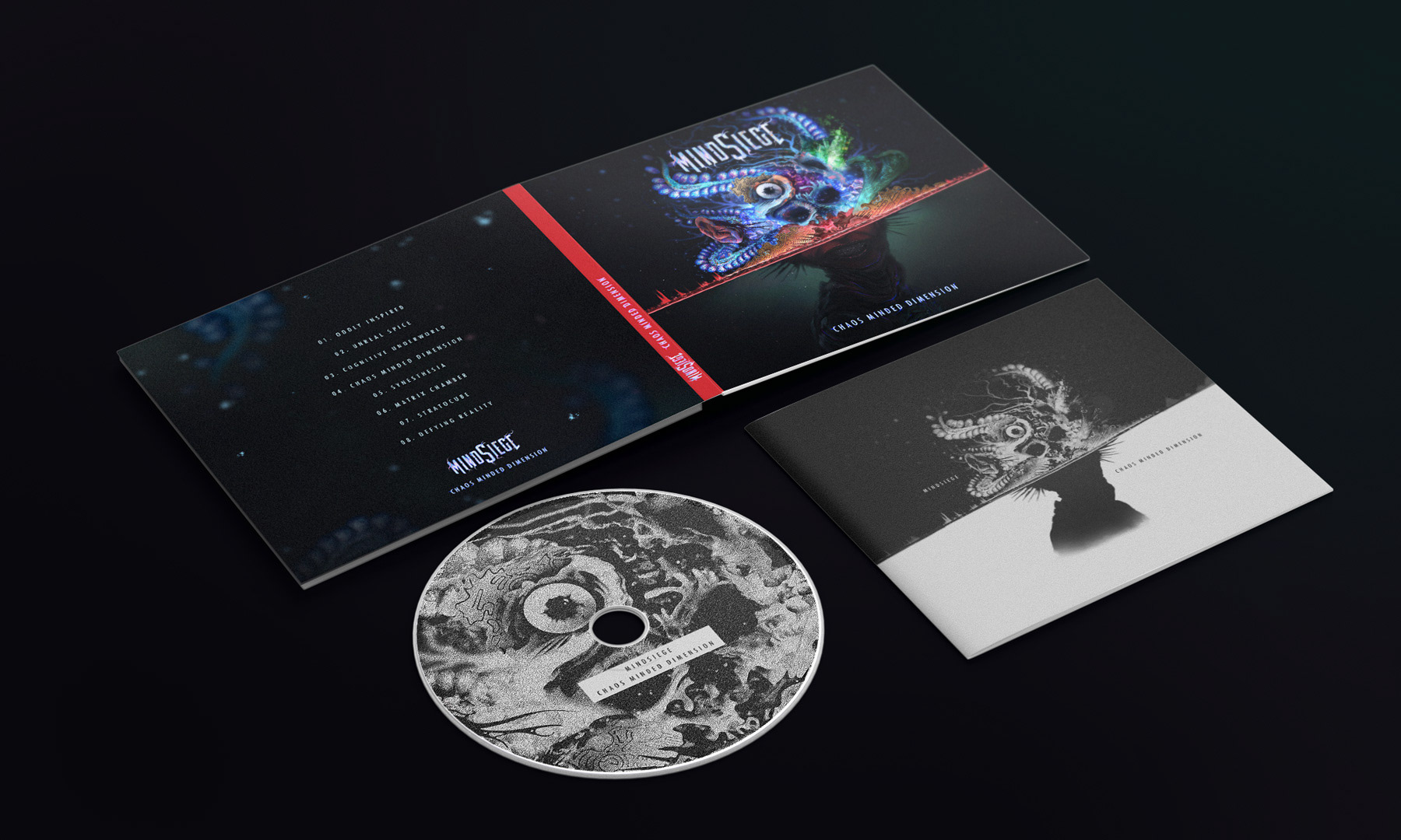 Mindsiege chaos minded dimension digipack/booklet mockup