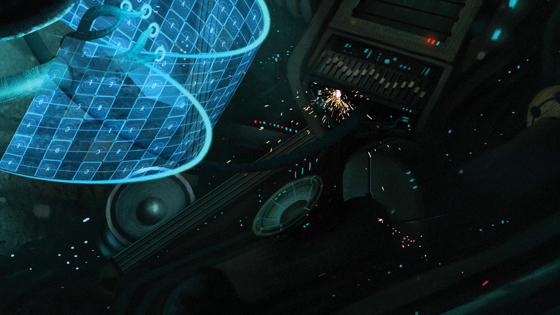 Wired for Madness Illustration detail of the background