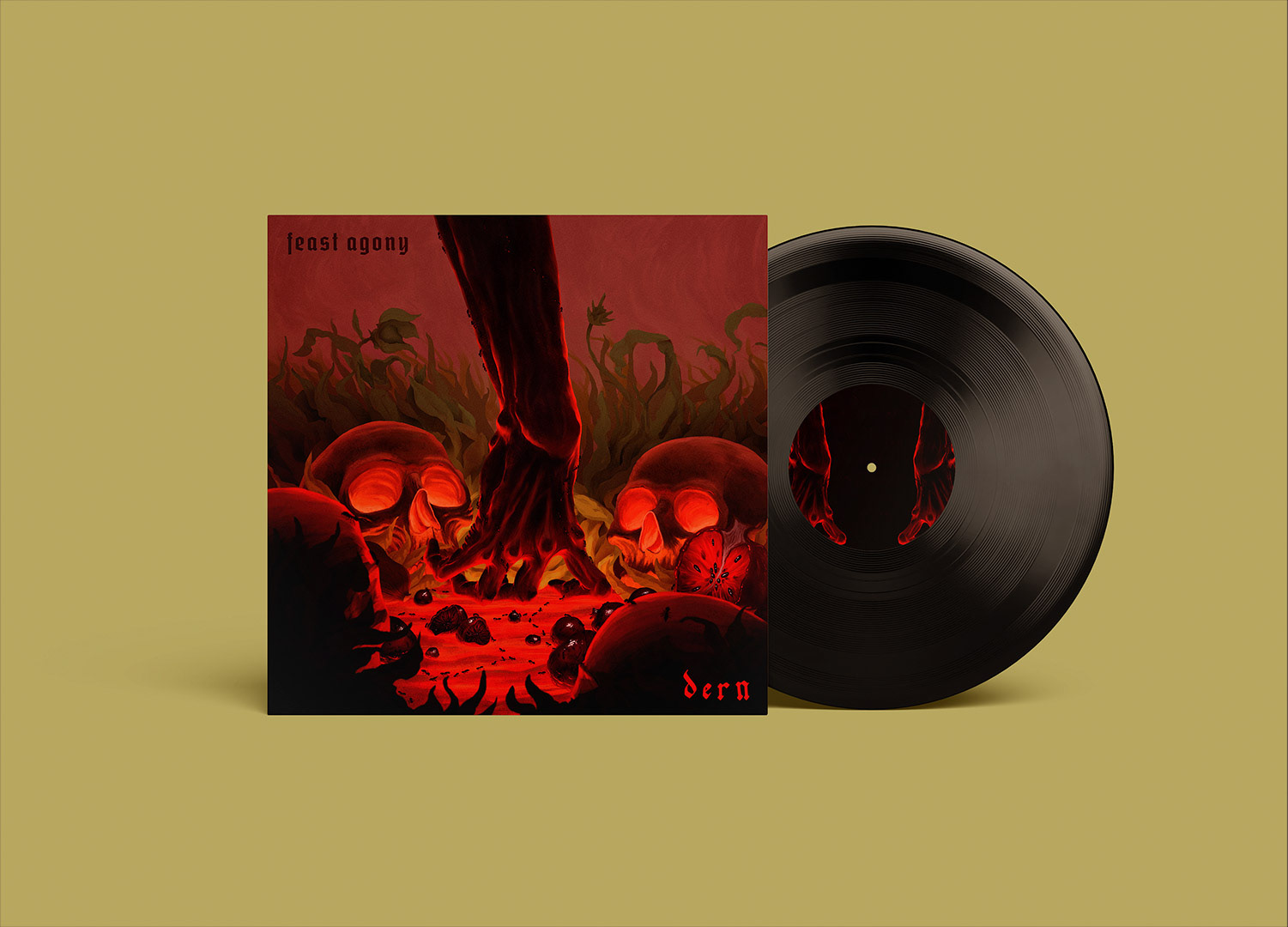 Feast Agony vinyl design