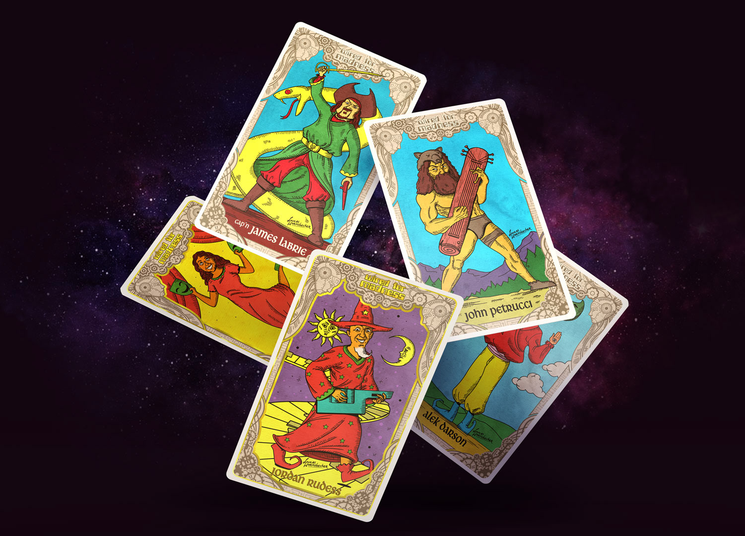 Guest musicians tarot cards mockup
