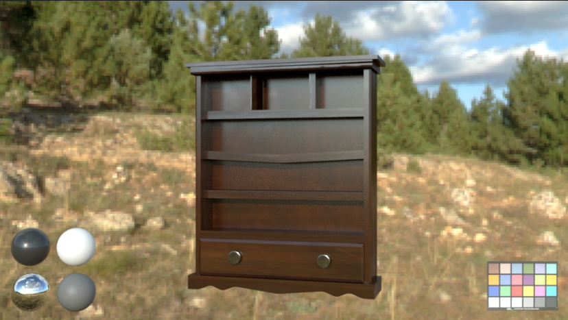 Modeled & Textured Bookshelf