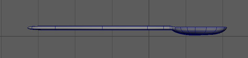 Spoon Model, Side View - Done in Maya