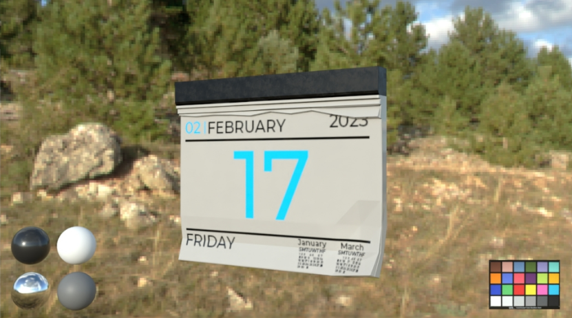 Modeled & Textured Wall Calendar