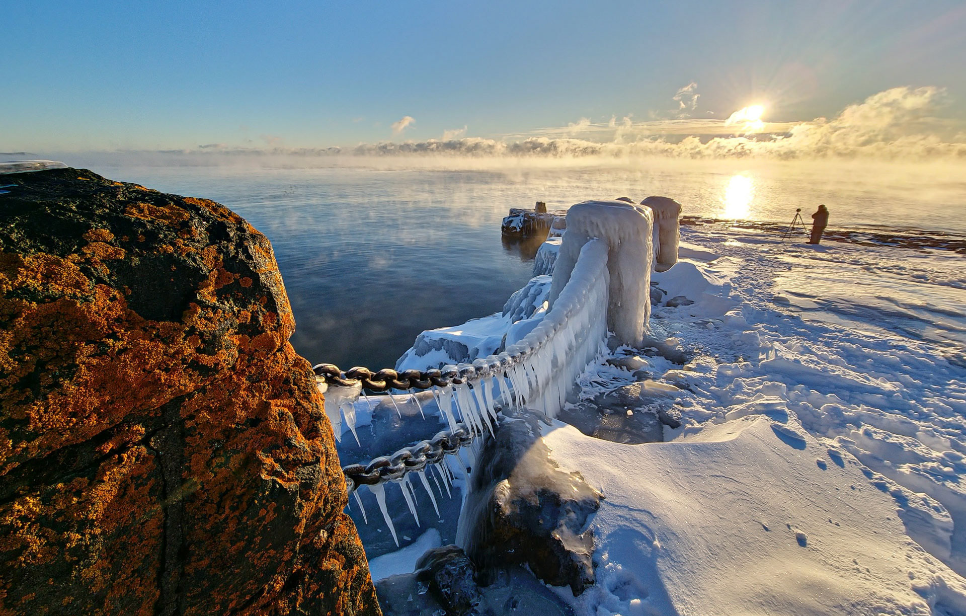 Photograhers morning on Lake Superior
