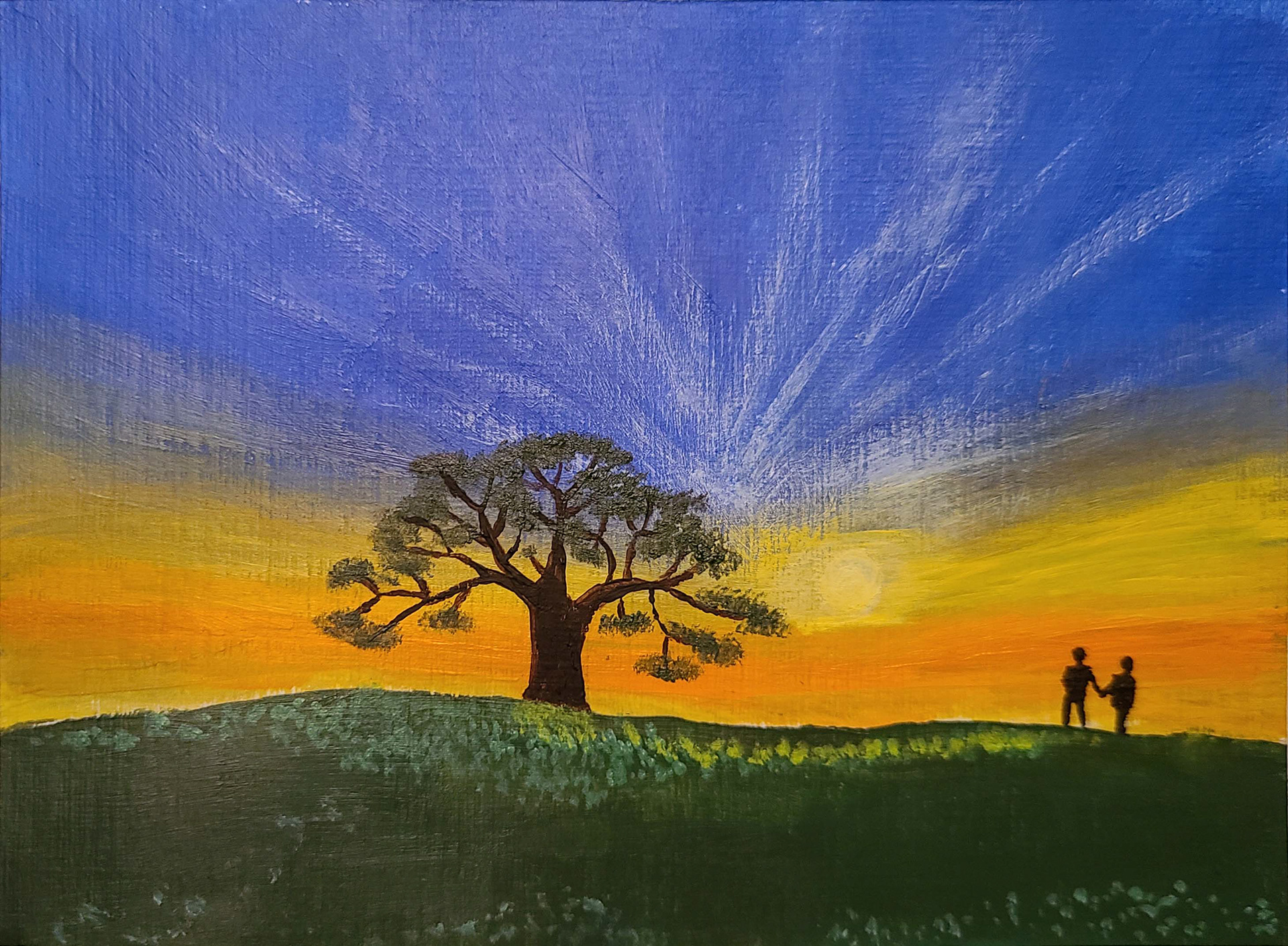 Sunset by a Tree