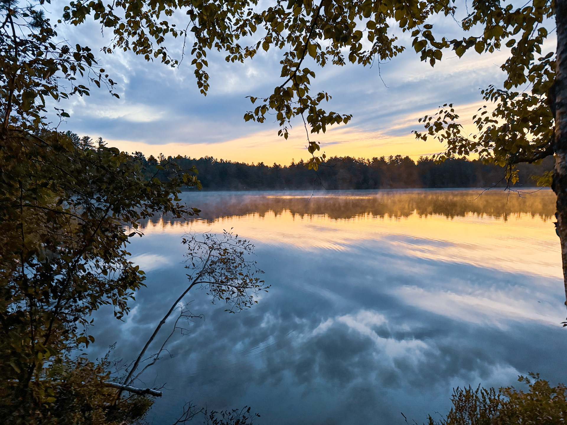 Morning Reflections Over Fish Creek Pond