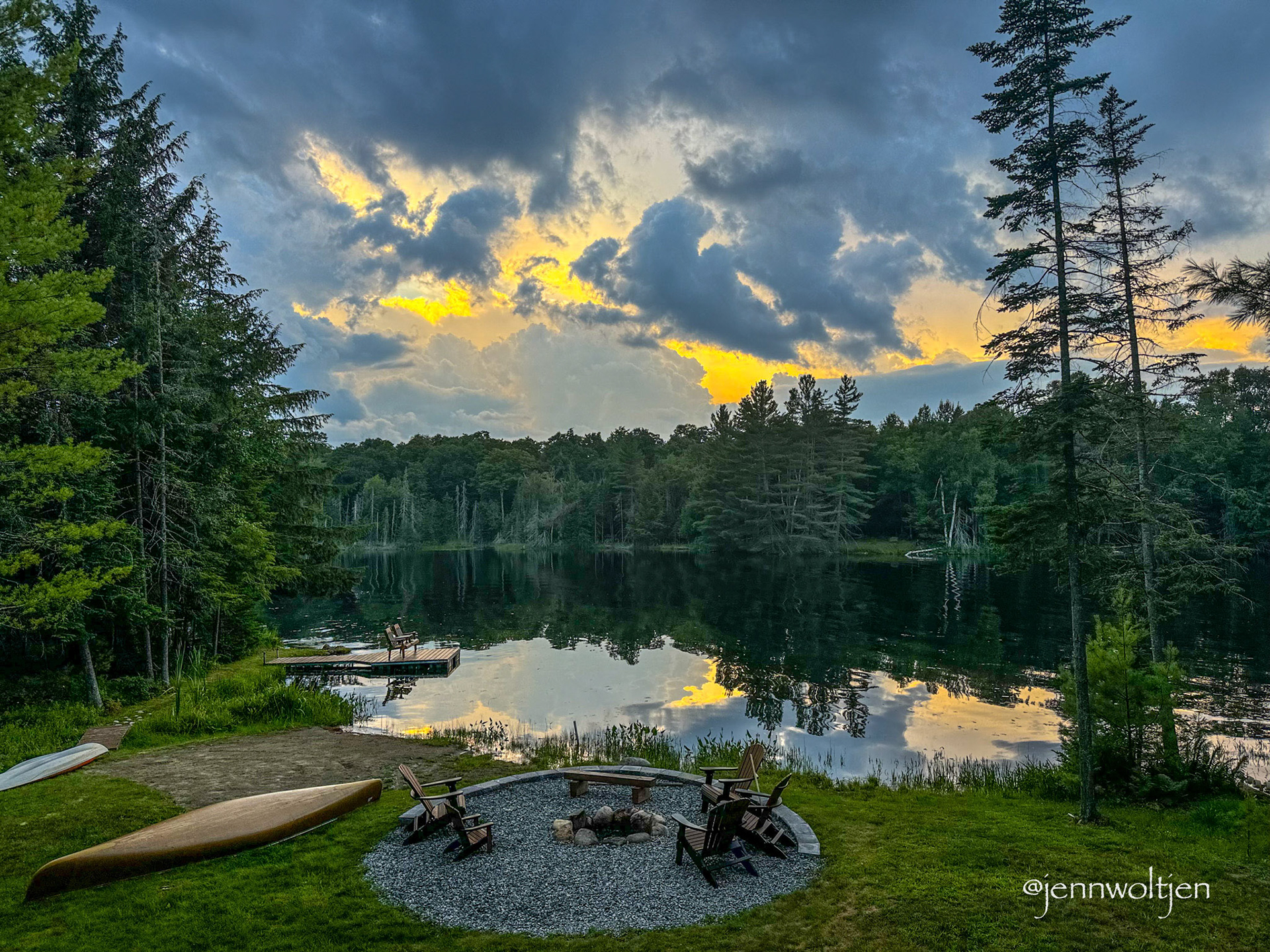 Sunset Over Lake Abanakee