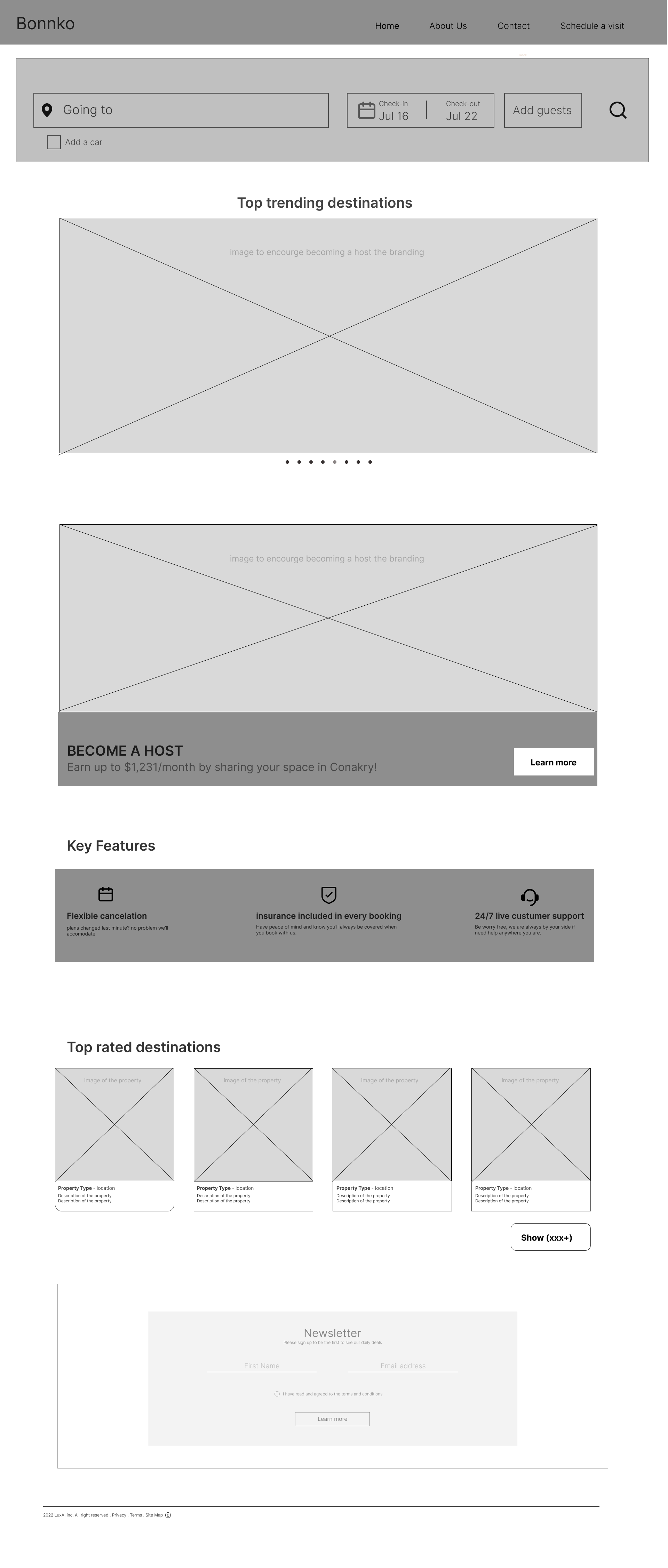 Home page wireframe version 02