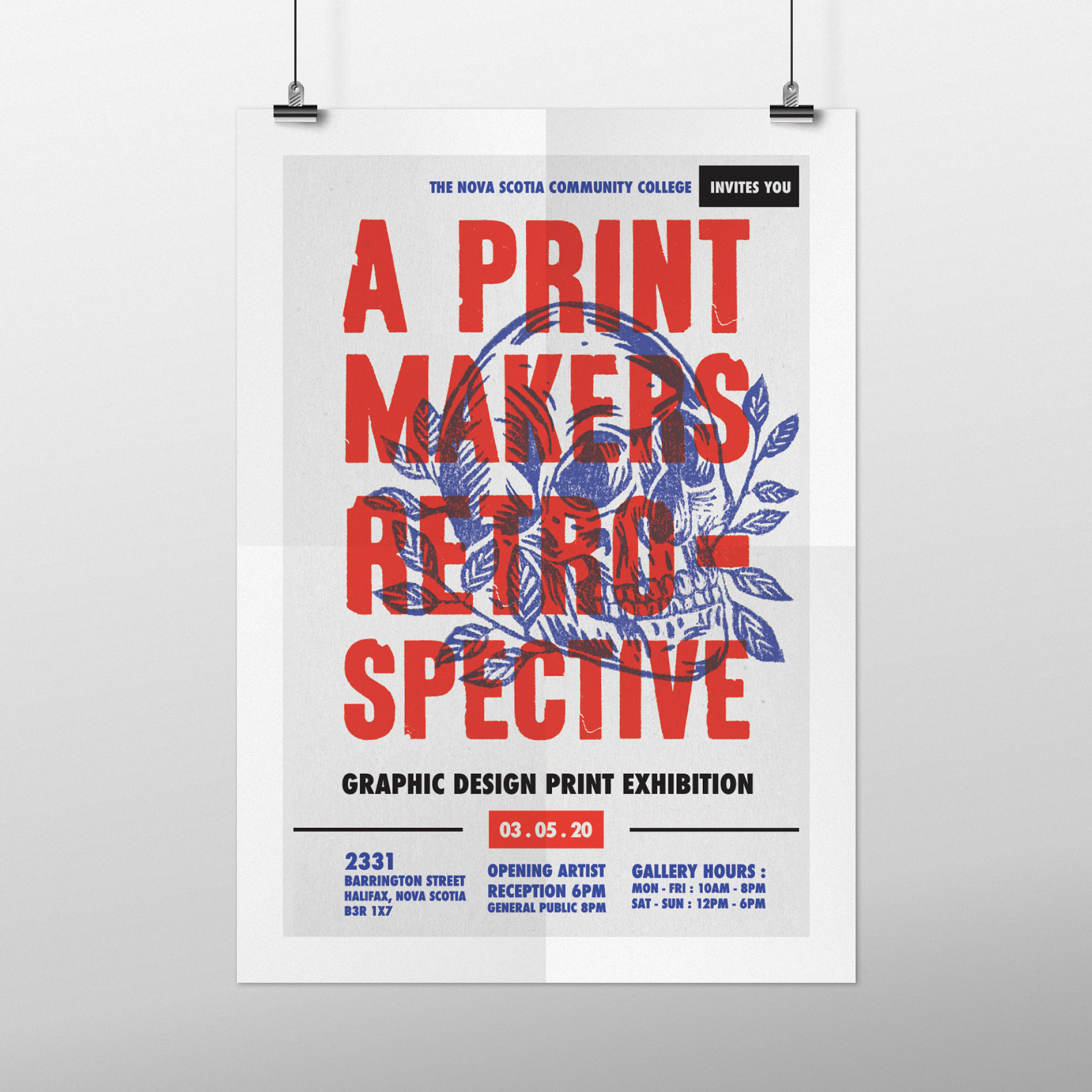 Linocut Print Poster