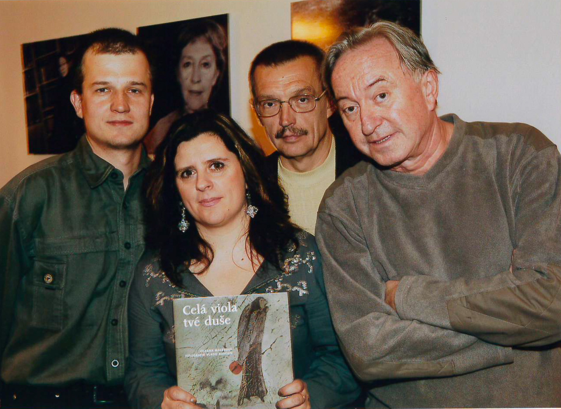 Křest knihy Celá viola tvé duše , Divadlo Viola, 2005 Vlado Bohdan, Z.M., Emil Viklický, Jiří Lábus