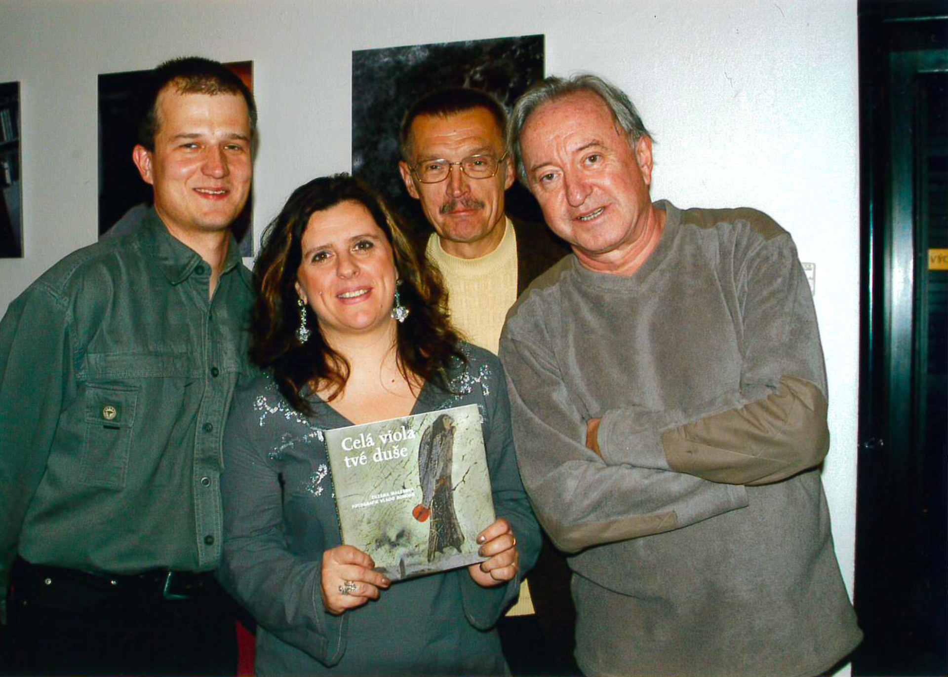 Křest knihy Celá viola tvé duše , Divadlo Viola, 2005 Vlado Bohdan, Z.M., Emil Viklický, Jiří Lábus