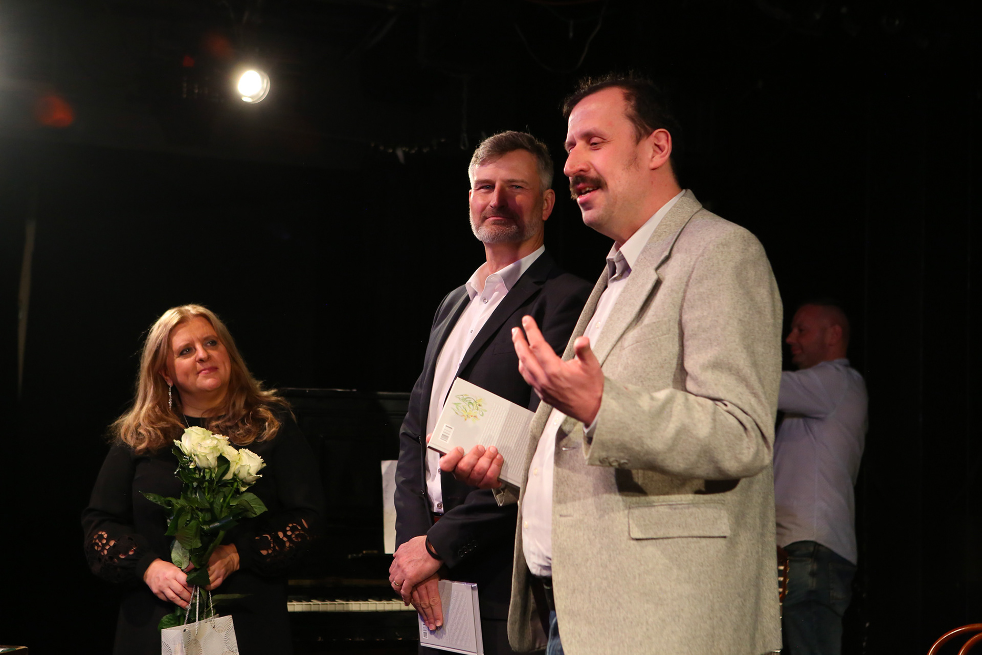 Křest knihy Houslový klíč, Ypsilonka 2020, Z.M., Antonín Barák, Pavel Šimčík